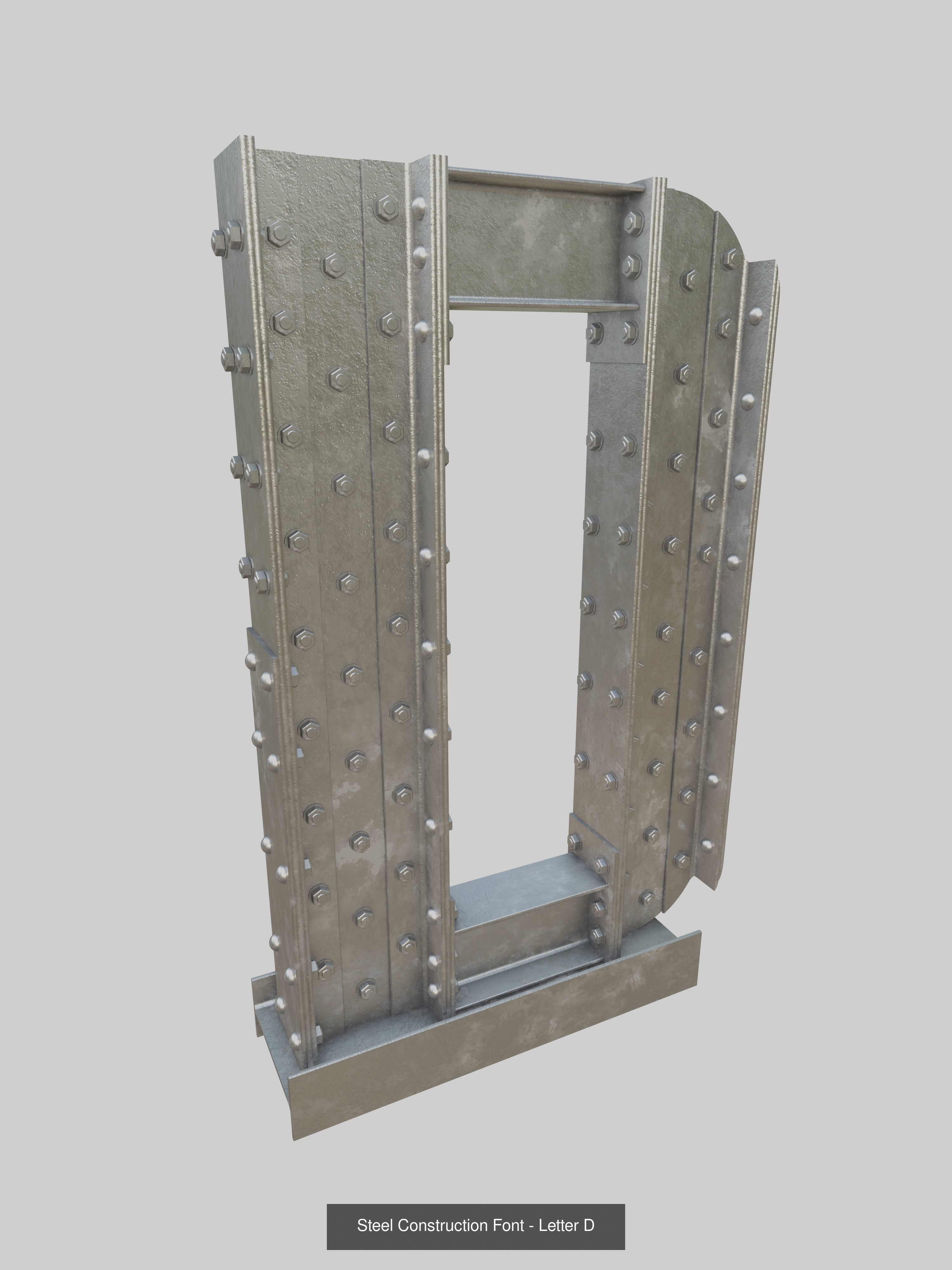 Steel Construction Letters And Numbers Collection _8