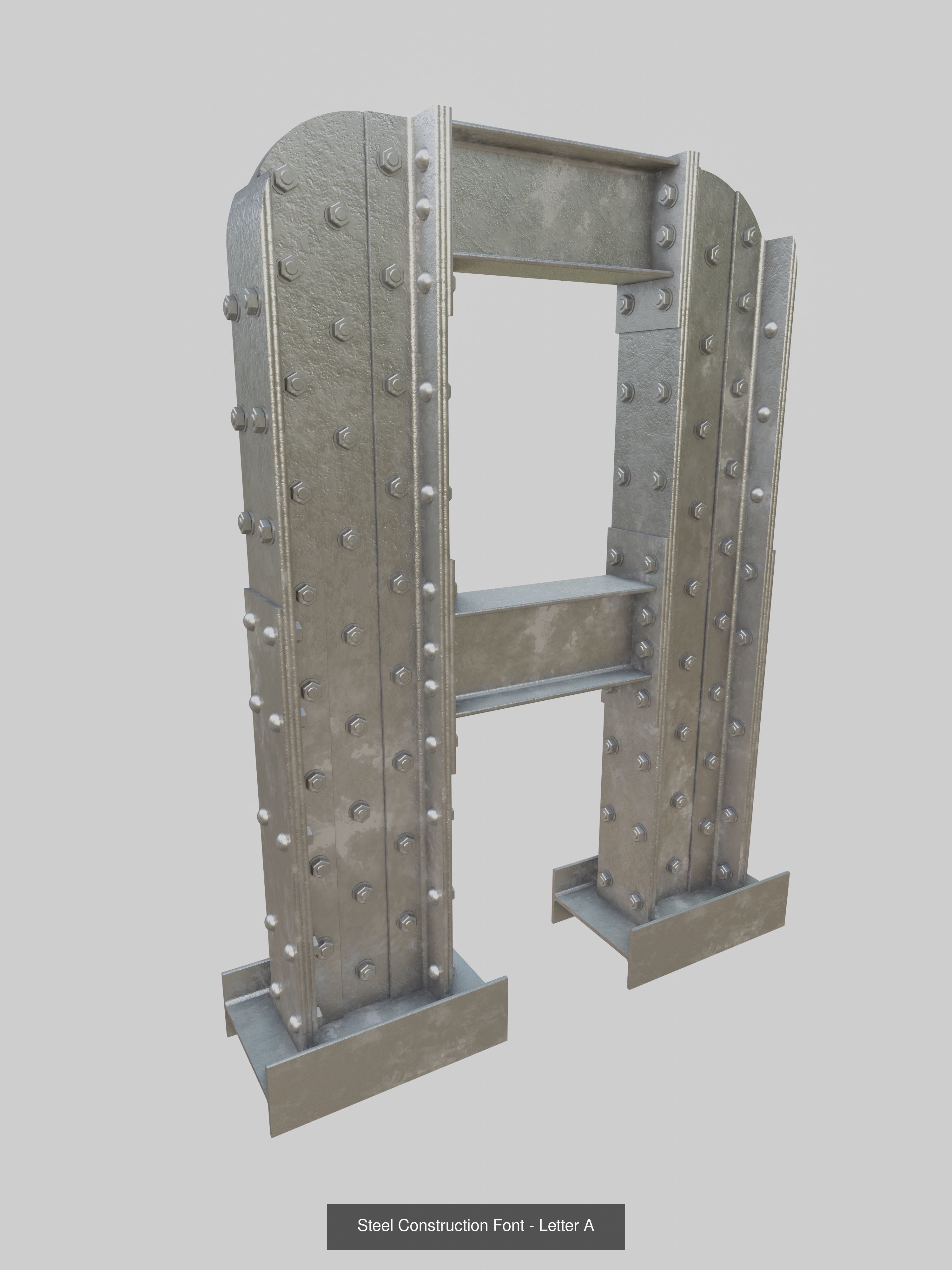 Steel Construction Letters And Numbers Collection _5