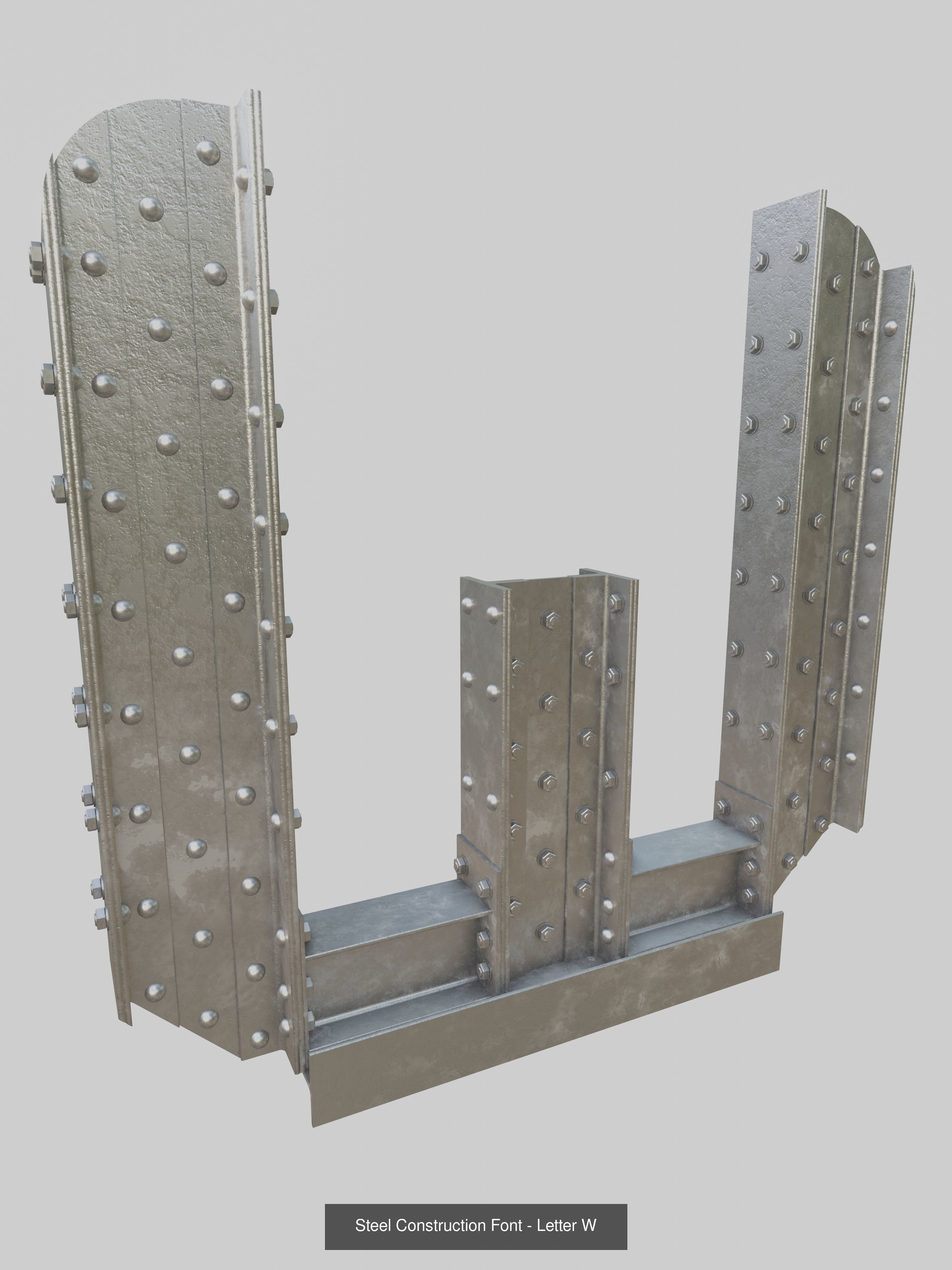 Steel Construction Letters And Numbers Collection _27