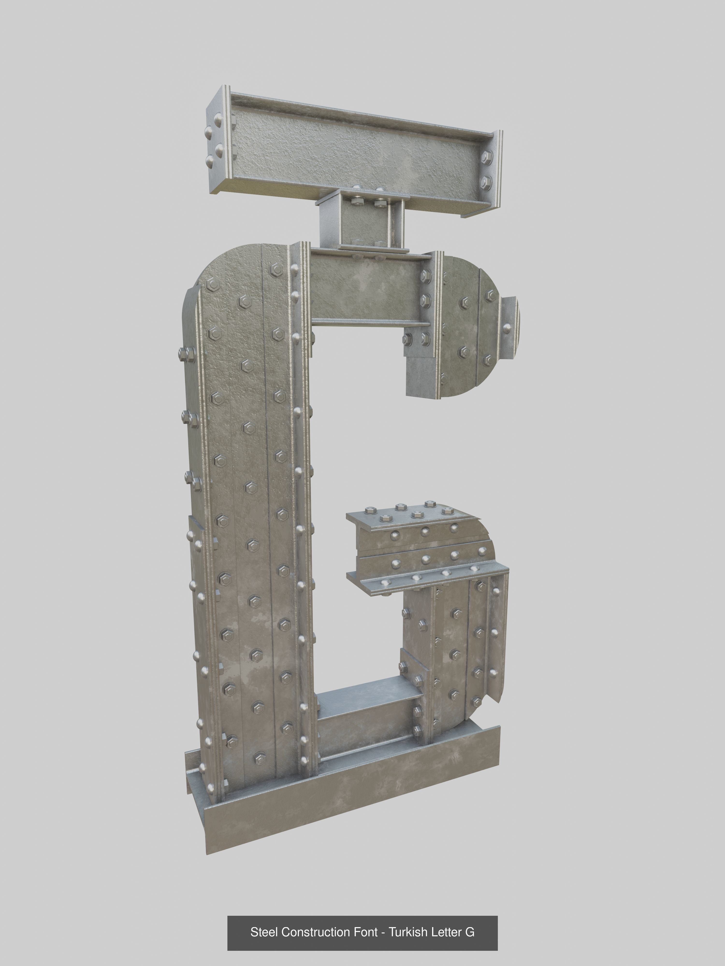 Steel Construction Letters And Numbers Collection _47