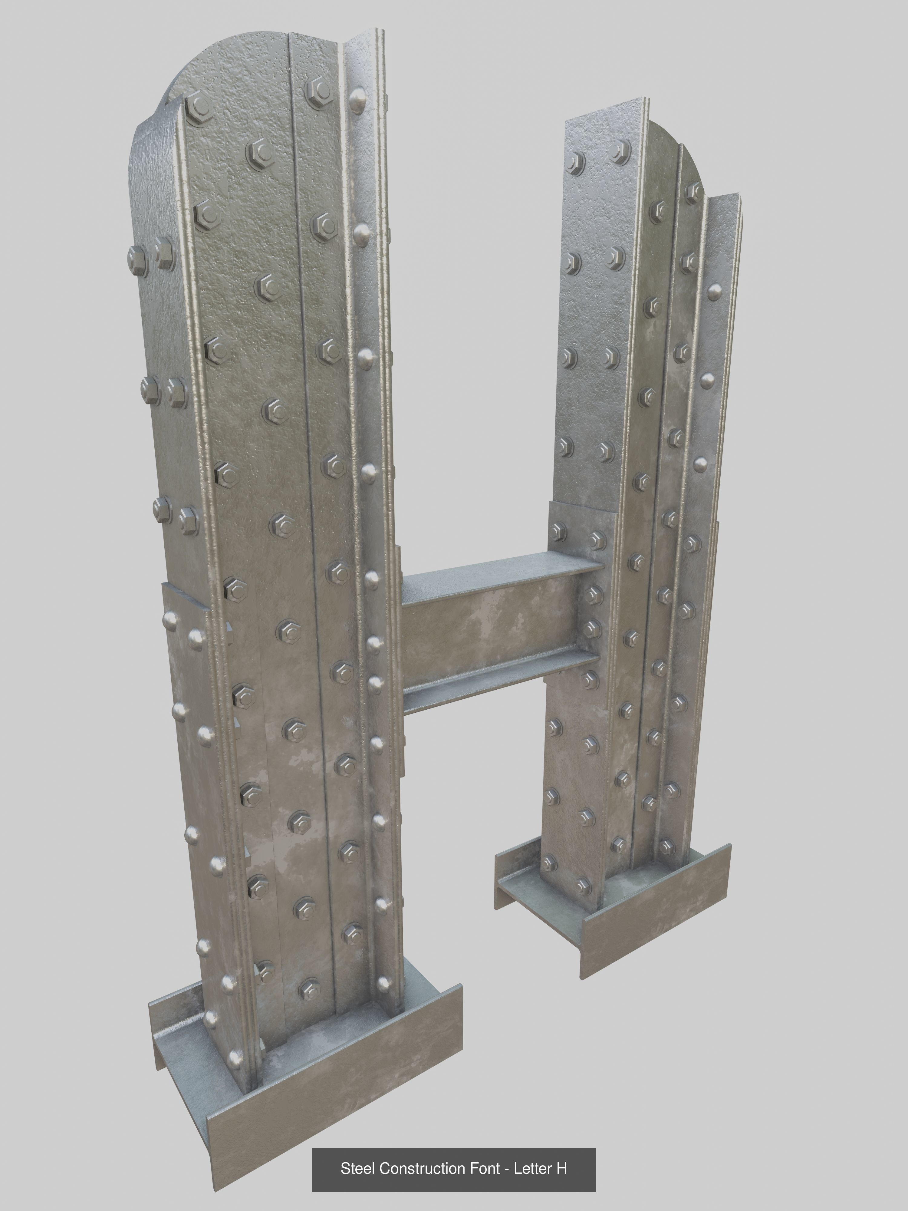 Steel Construction Letters And Numbers Collection _12