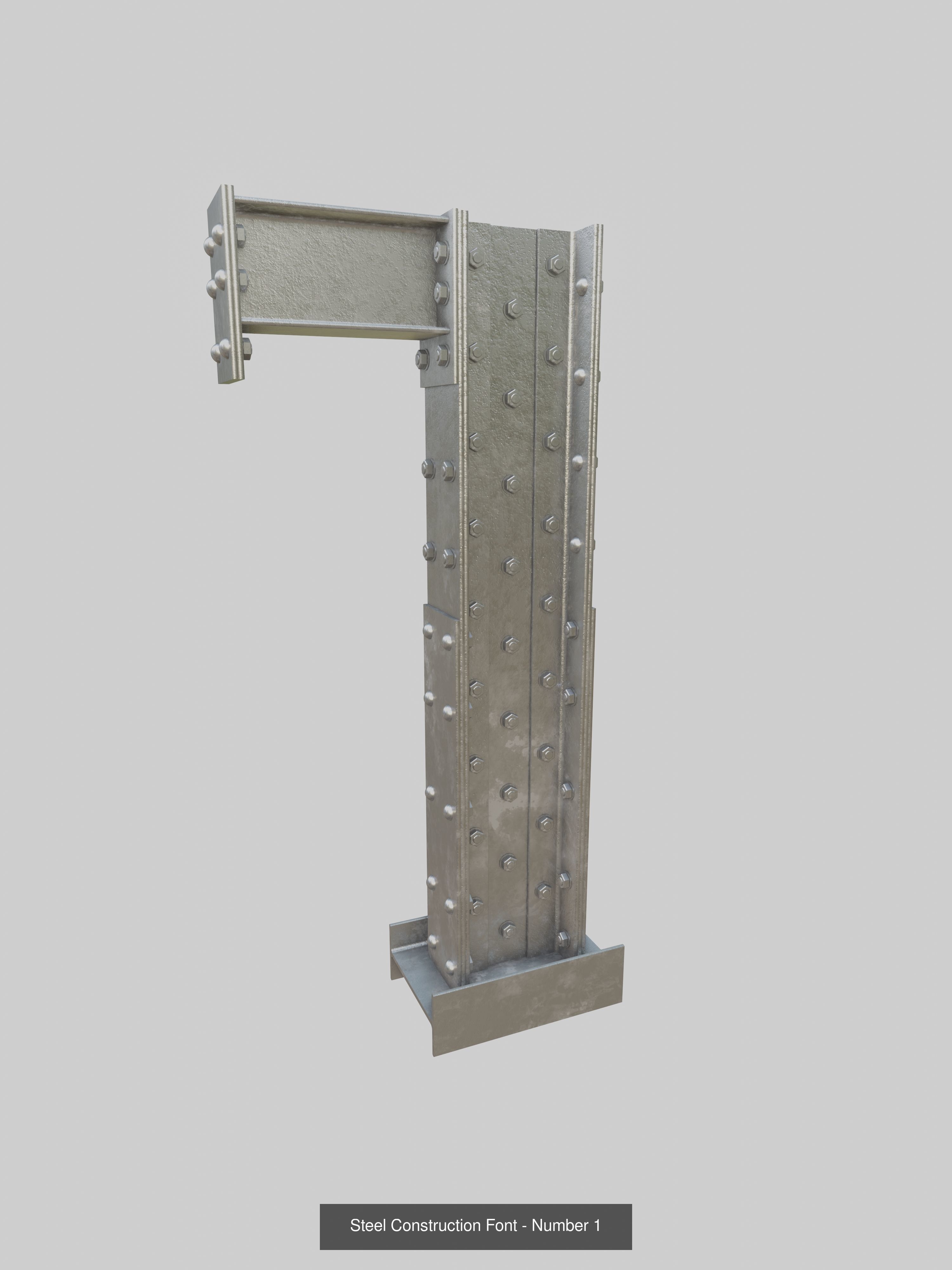 Steel Construction Letters And Numbers Collection _31