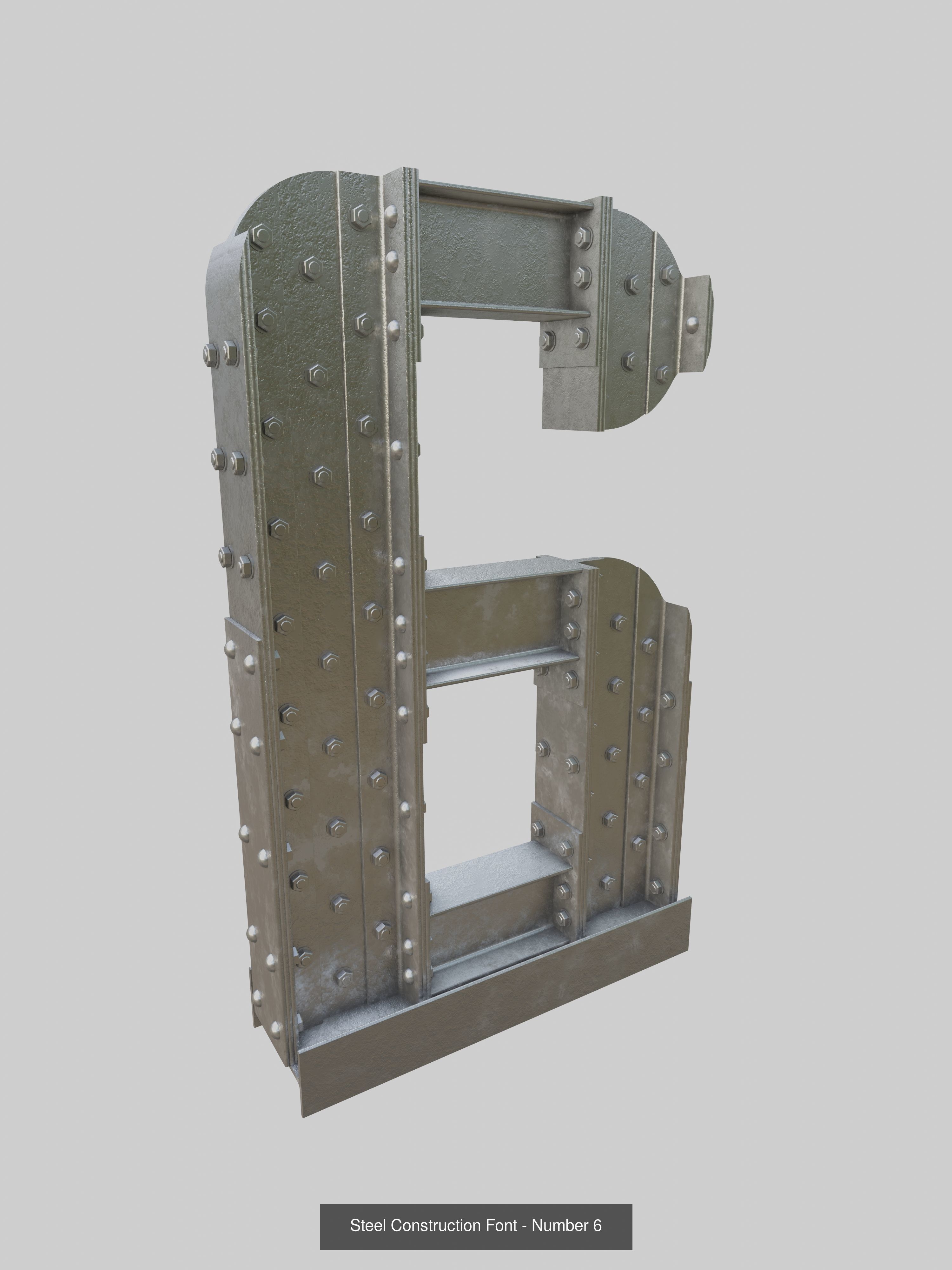 Steel Construction Letters And Numbers Collection _36