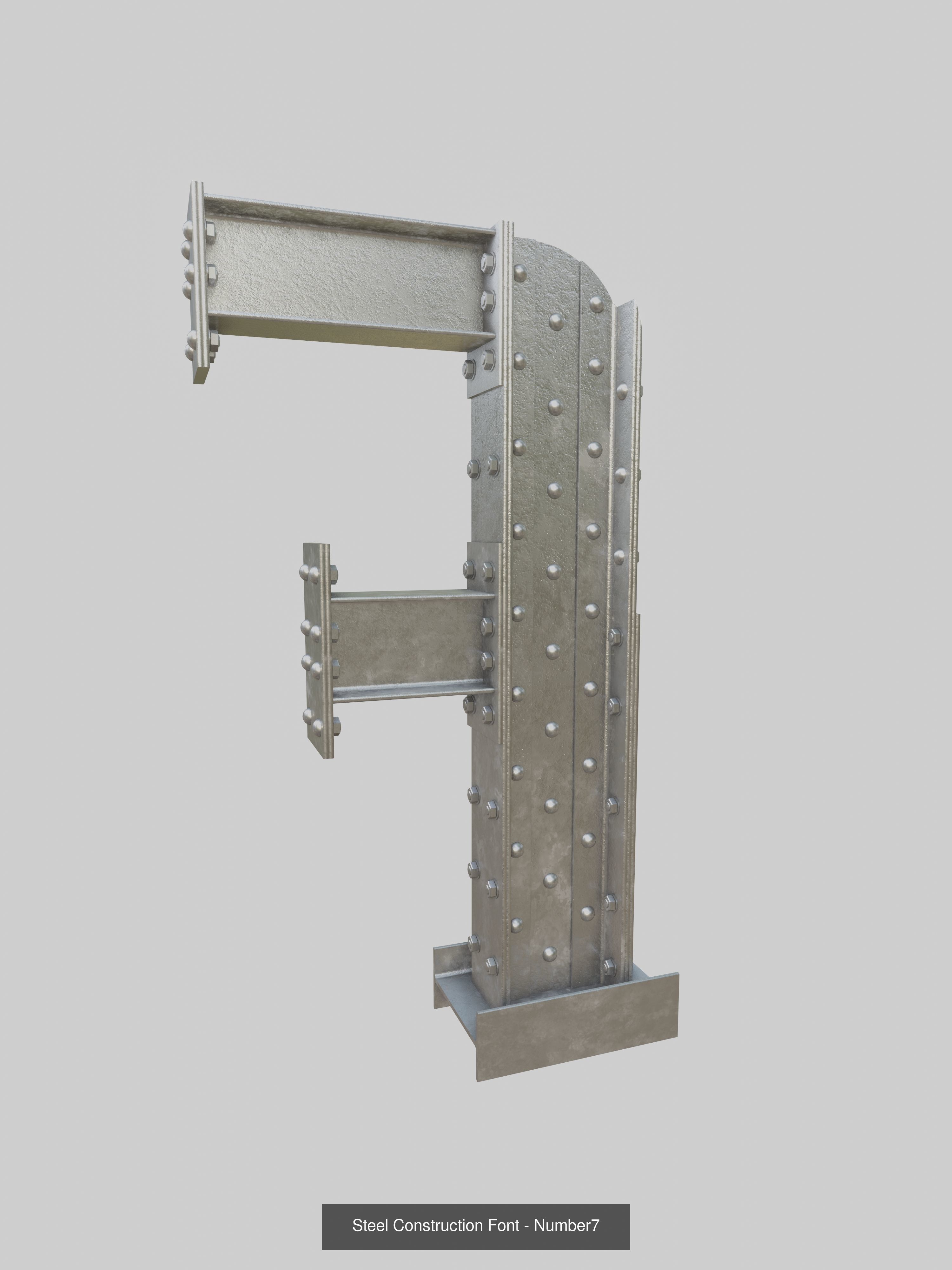 Steel Construction Letters And Numbers Collection _37