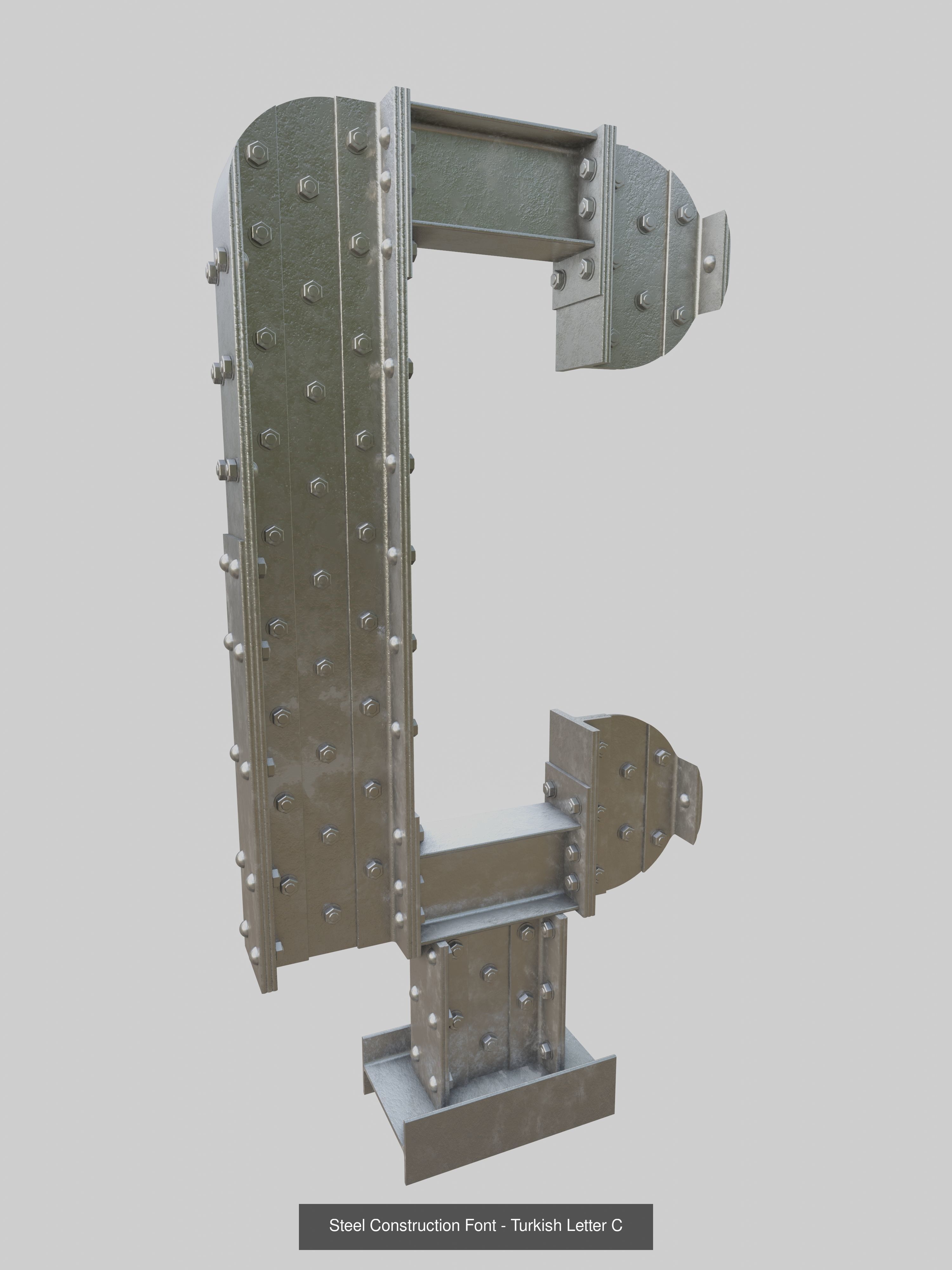 Steel Construction Letters And Numbers Collection _46