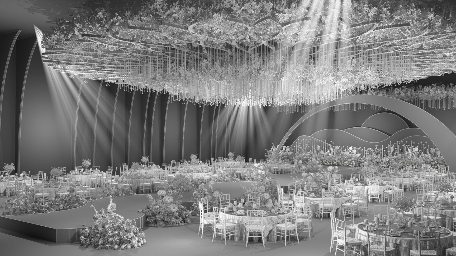 Wedding Banquet Hall 5 3D model_15