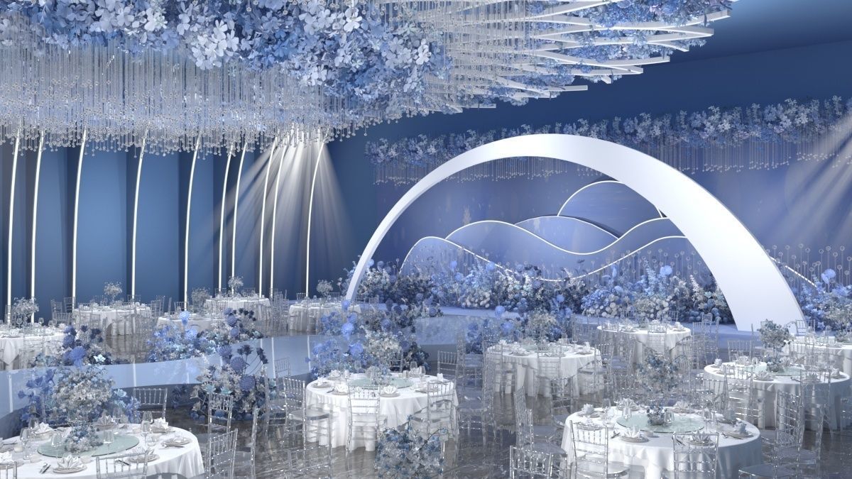 Wedding Banquet Hall 5 3D model_7