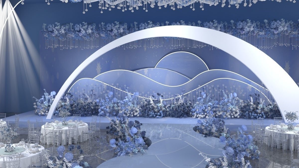 Wedding Banquet Hall 5 3D model_6