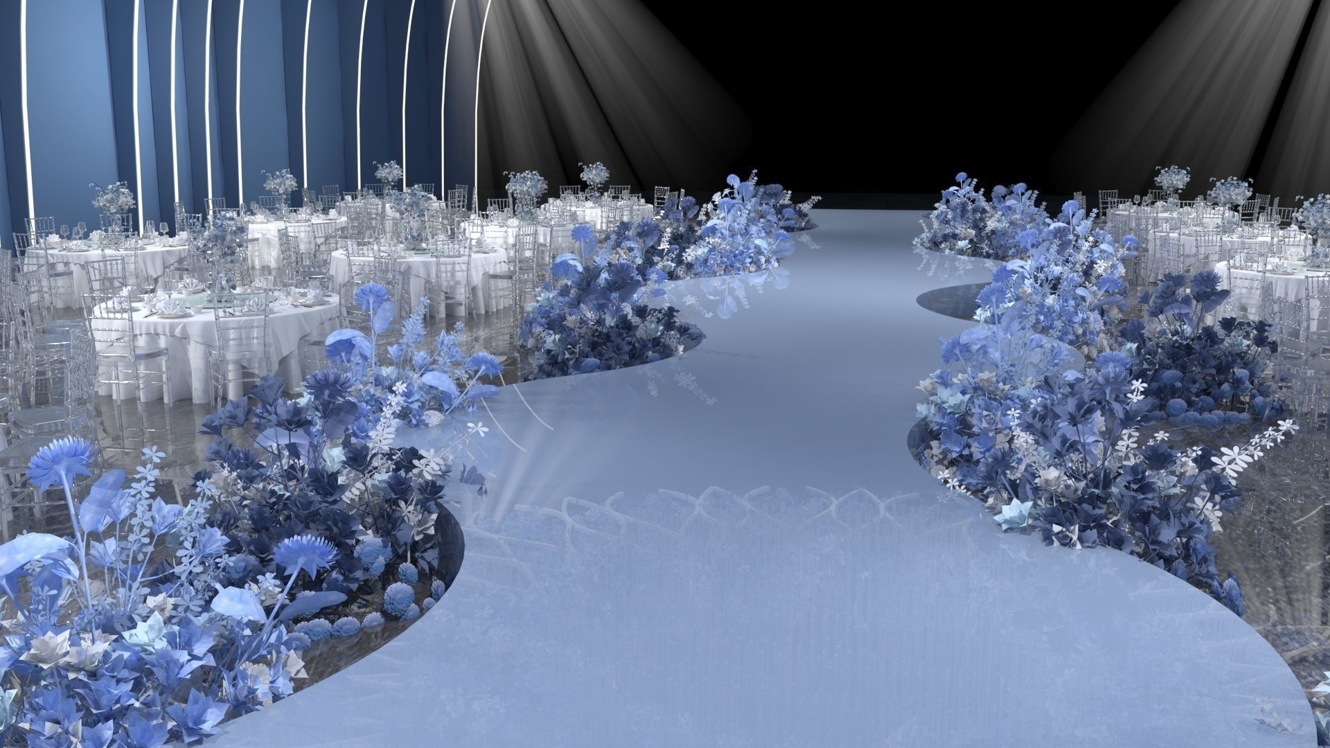 Wedding Banquet Hall 5 3D model_4