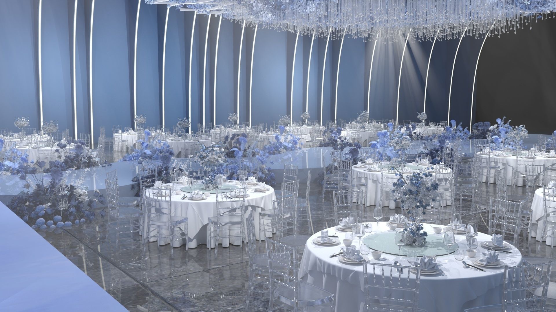 Wedding Banquet Hall 5 3D model_5