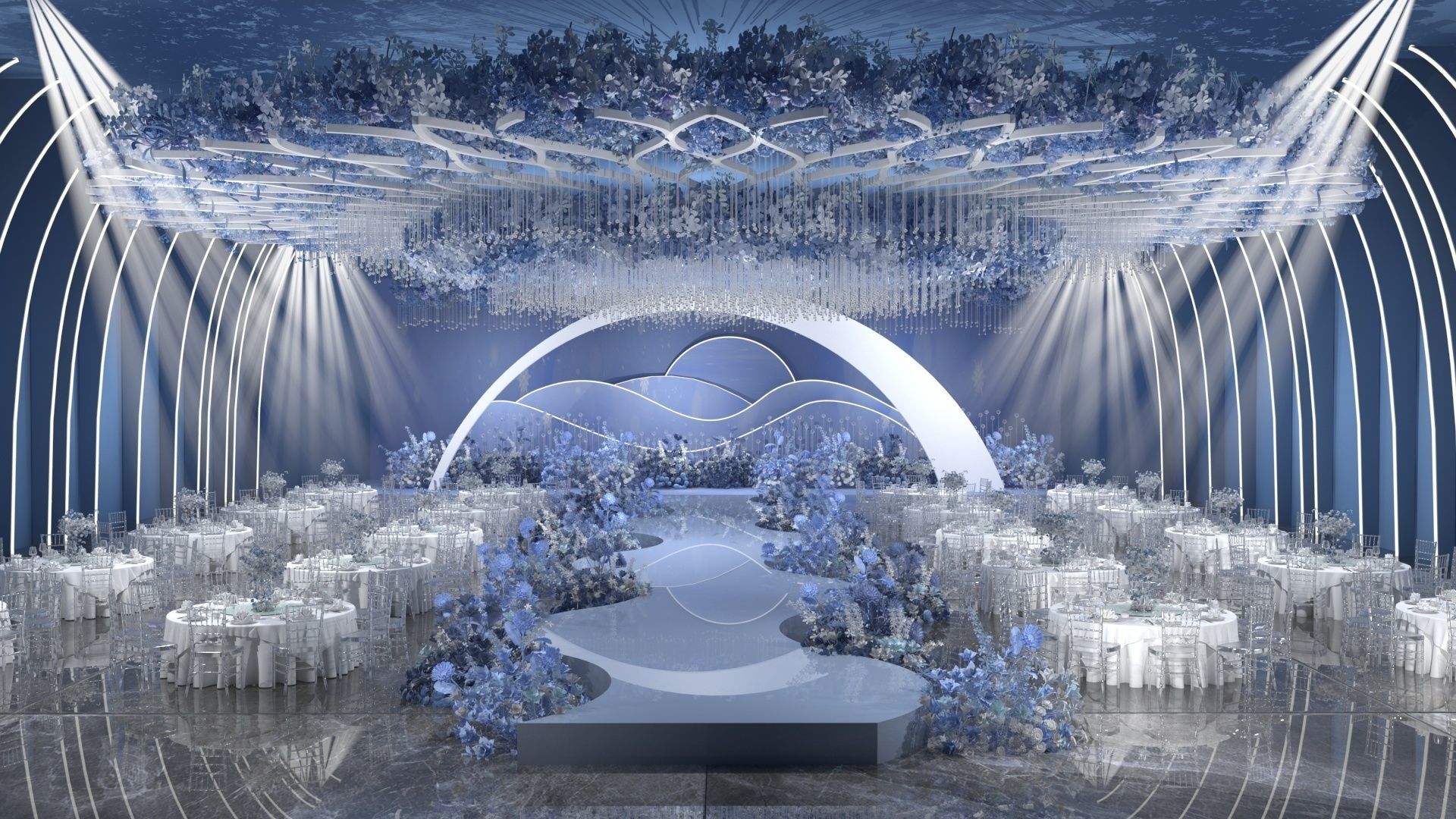 Wedding Banquet Hall 5 3D model_2