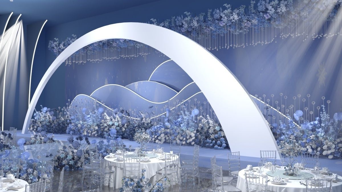 Wedding Banquet Hall 5 3D model_9