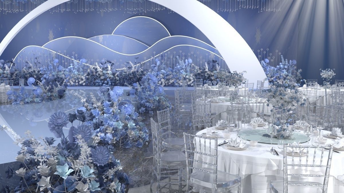 Wedding Banquet Hall 5 3D model_8