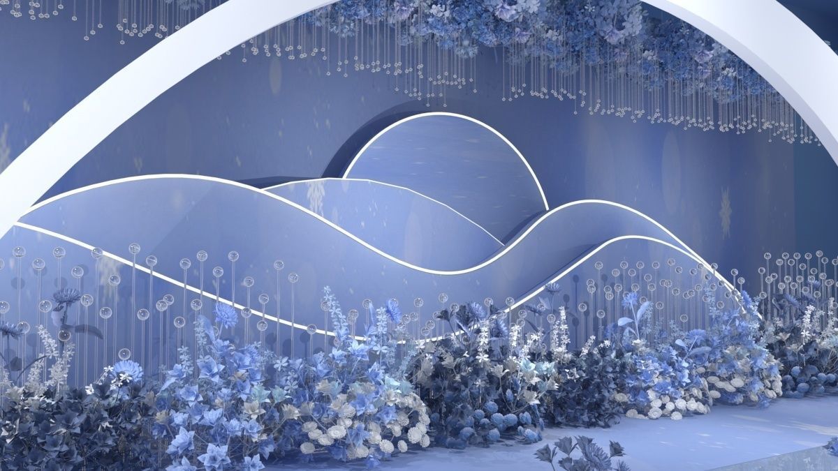 Wedding Banquet Hall 5 3D model_10