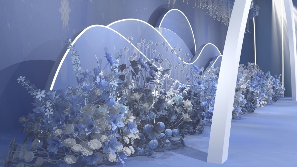 Wedding Banquet Hall 5 3D model_11