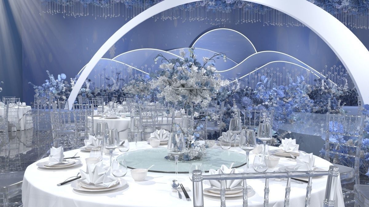 Wedding Banquet Hall 5 3D model_13