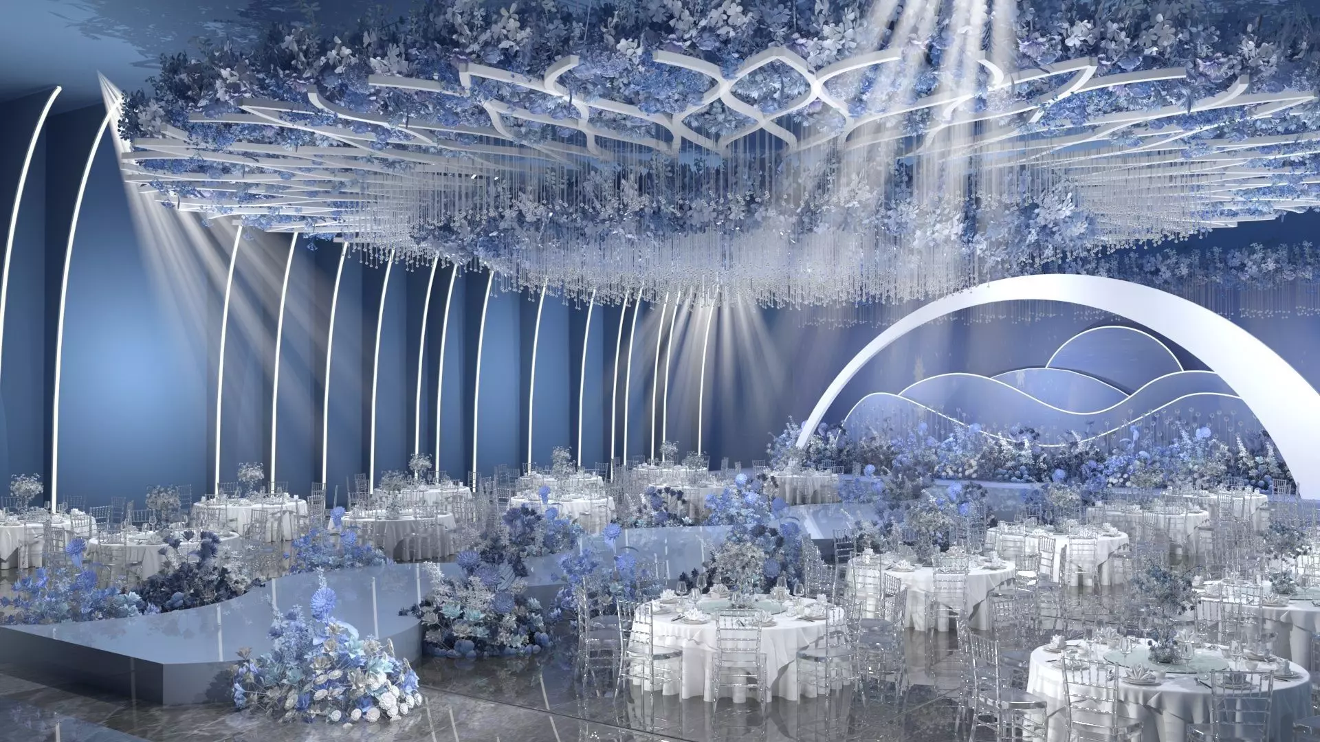 Wedding Banquet Hall 5 3D model_0