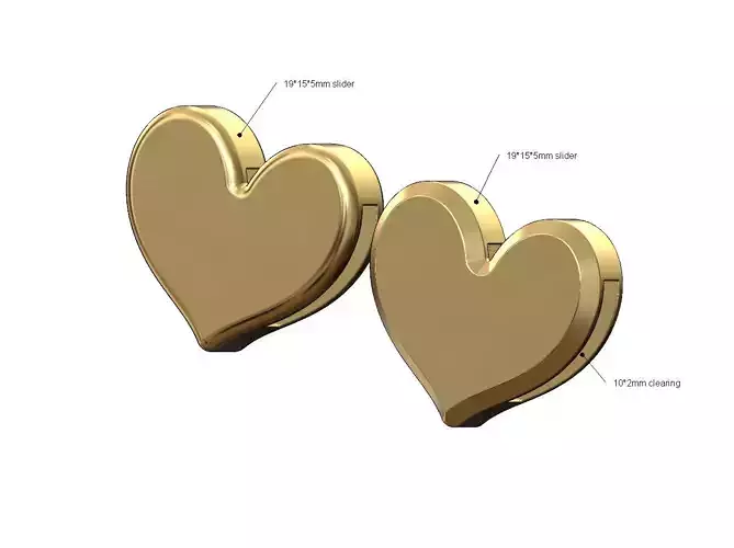Heart shaped bracelet sliders