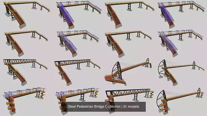 Steel Pedestrian Bridge Collection 
