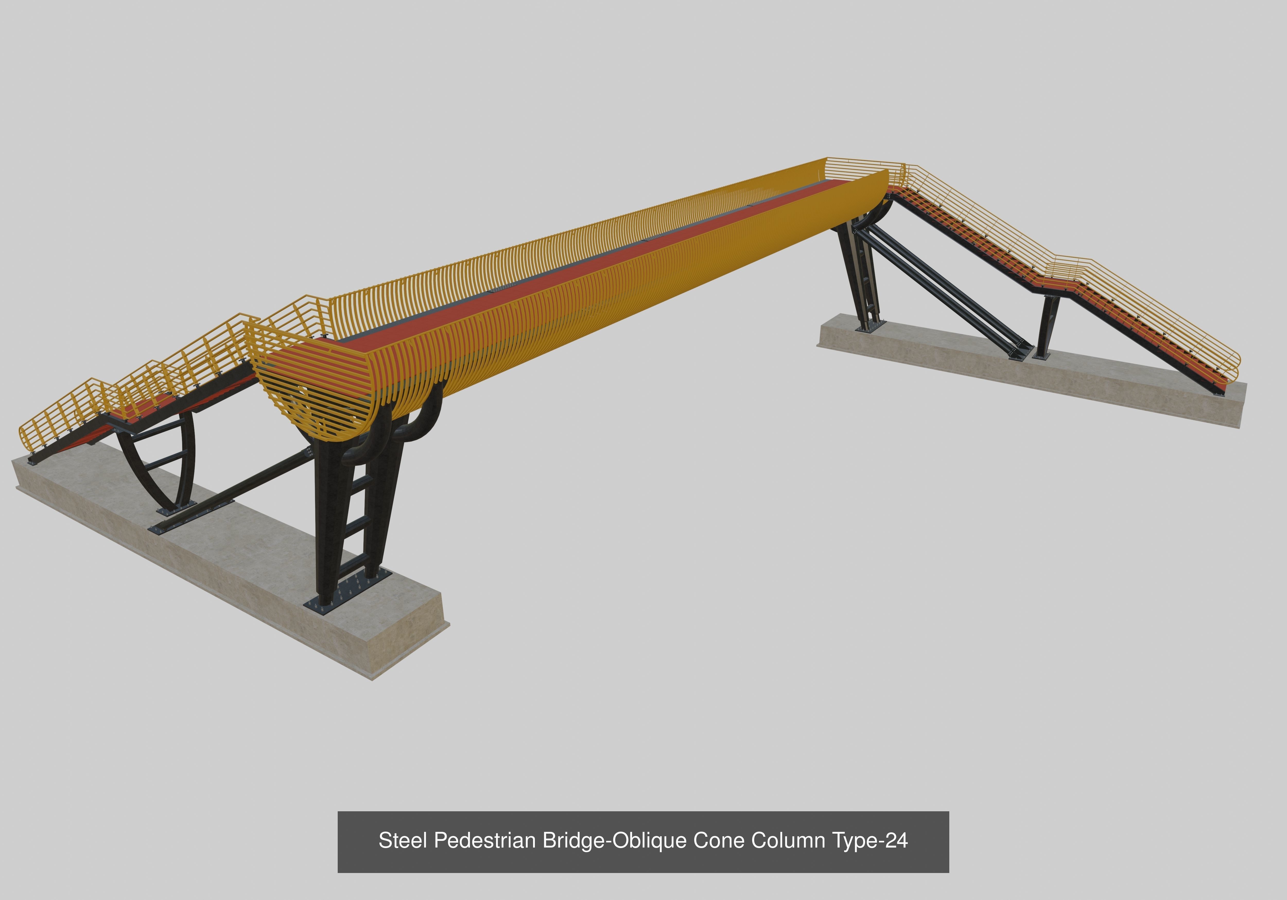 Steel Pedestrian Bridge Collection _26