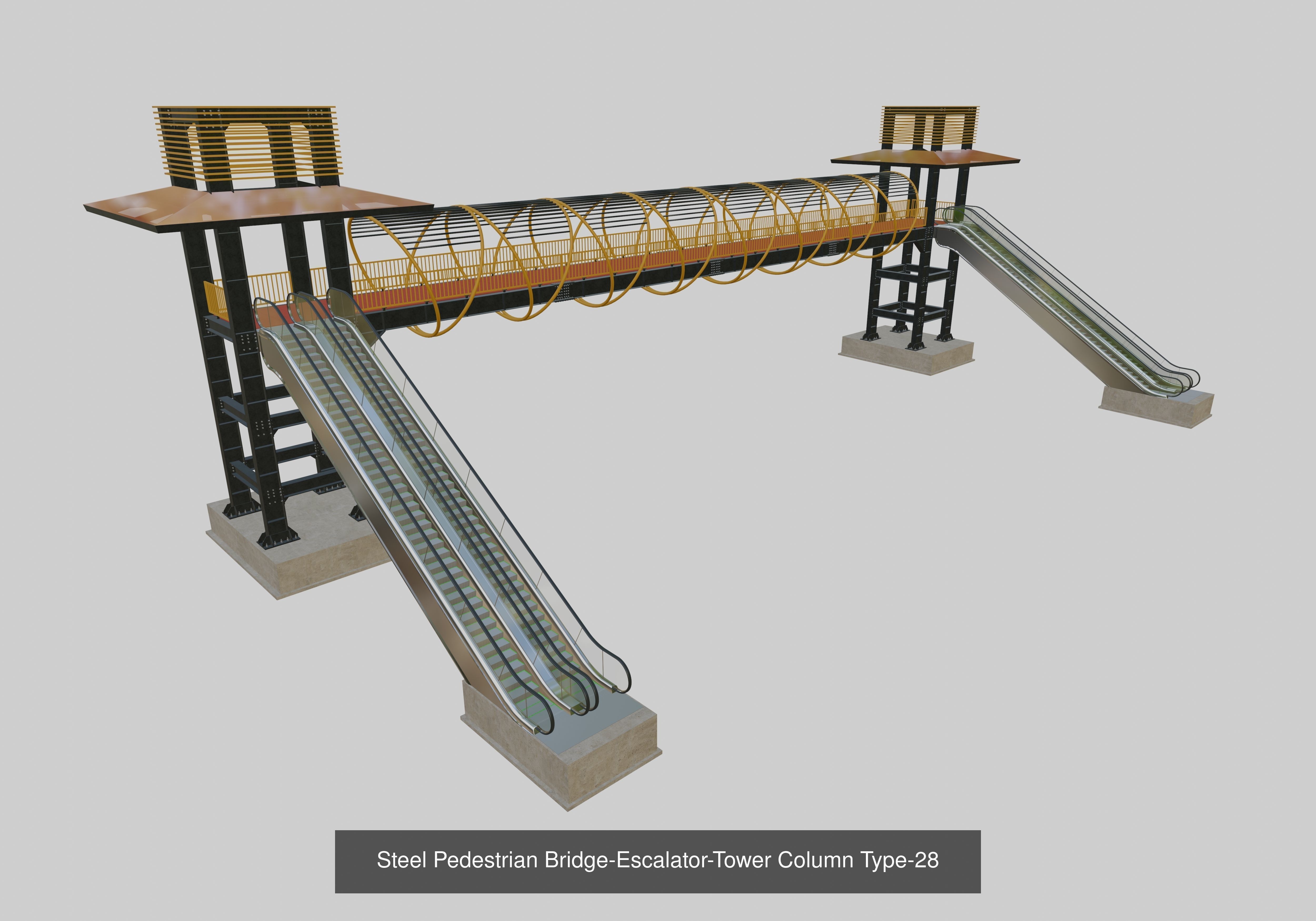 Steel Pedestrian Bridge Collection _30