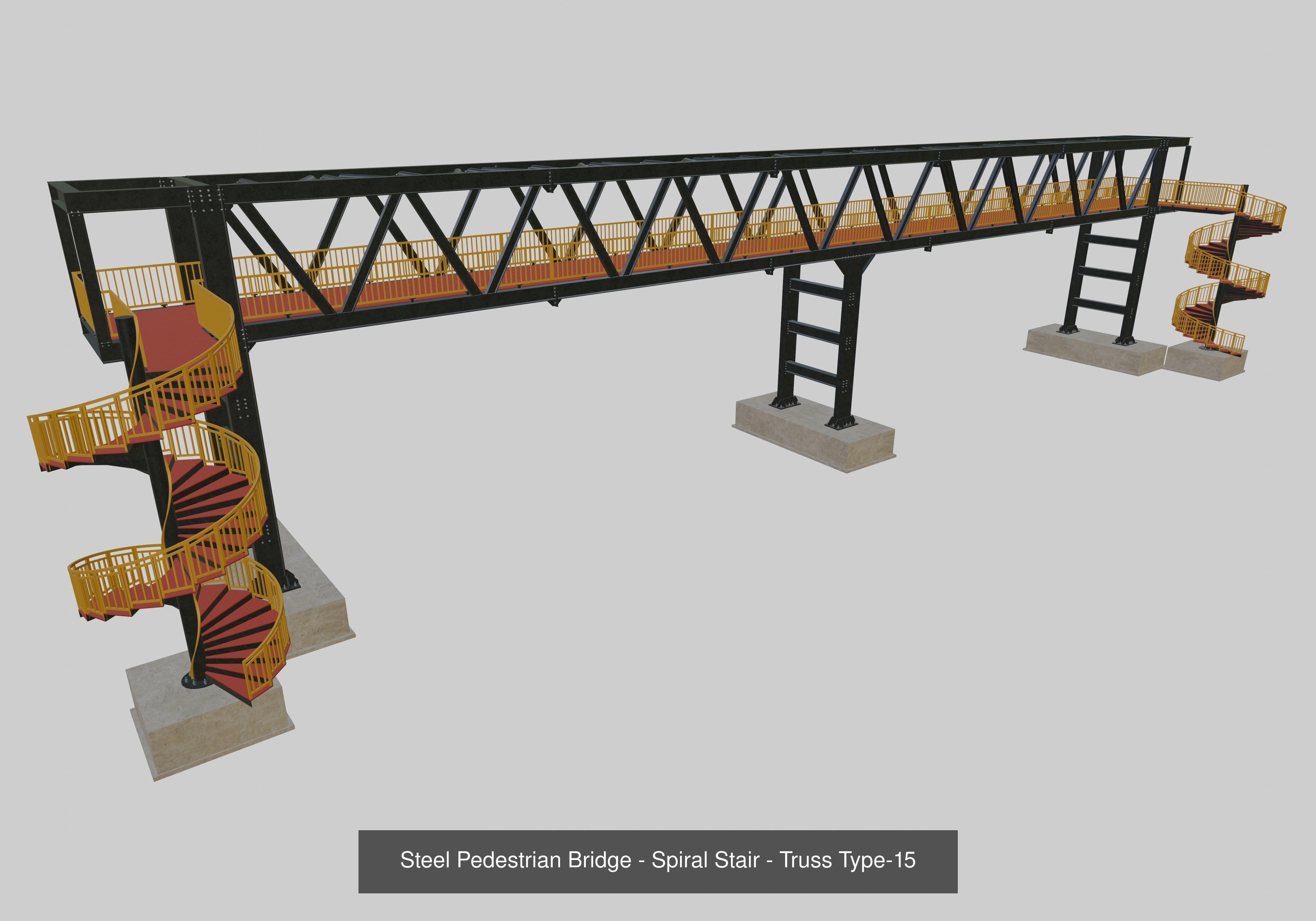 Steel Pedestrian Bridge Collection _17
