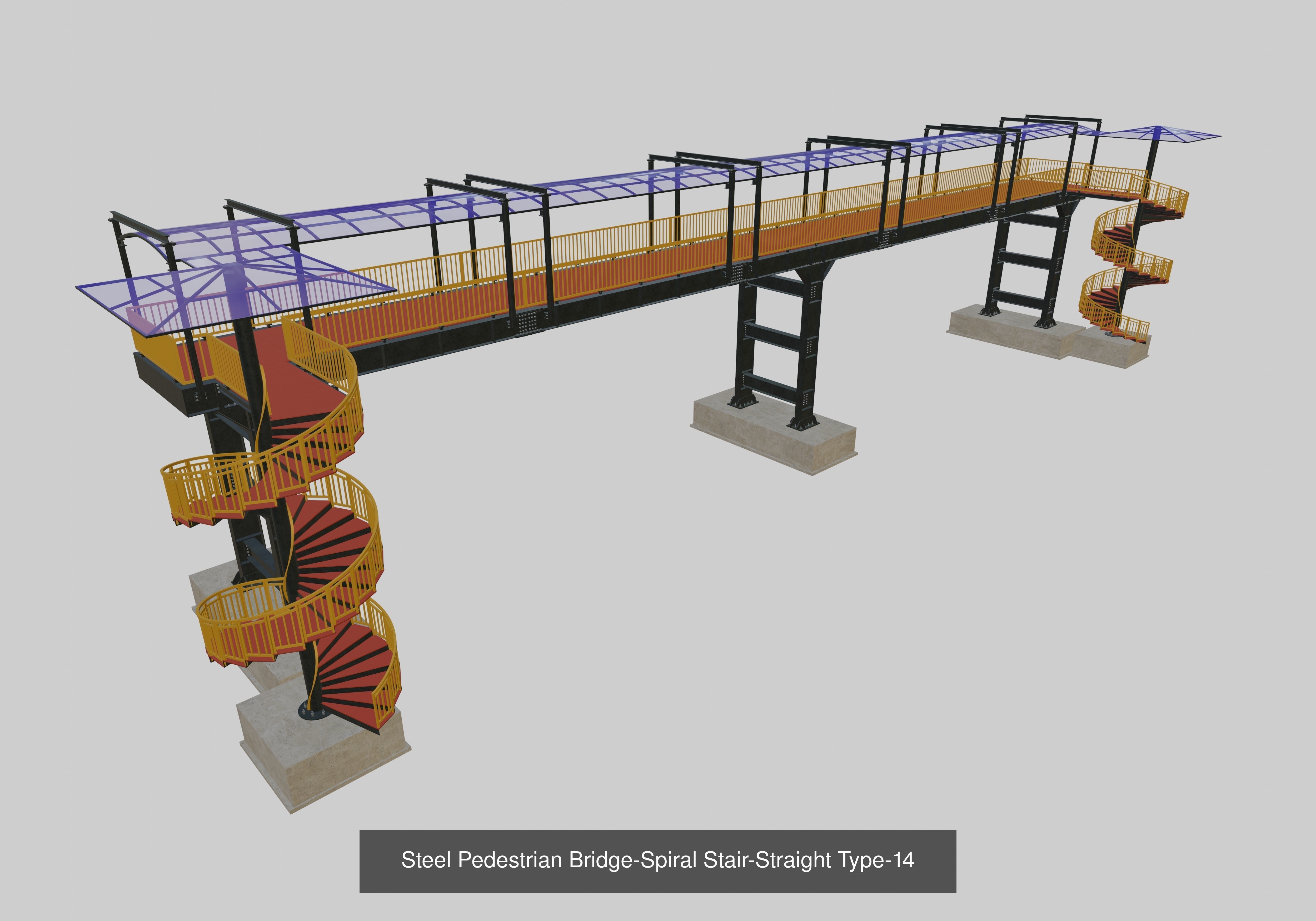 Steel Pedestrian Bridge Collection _16