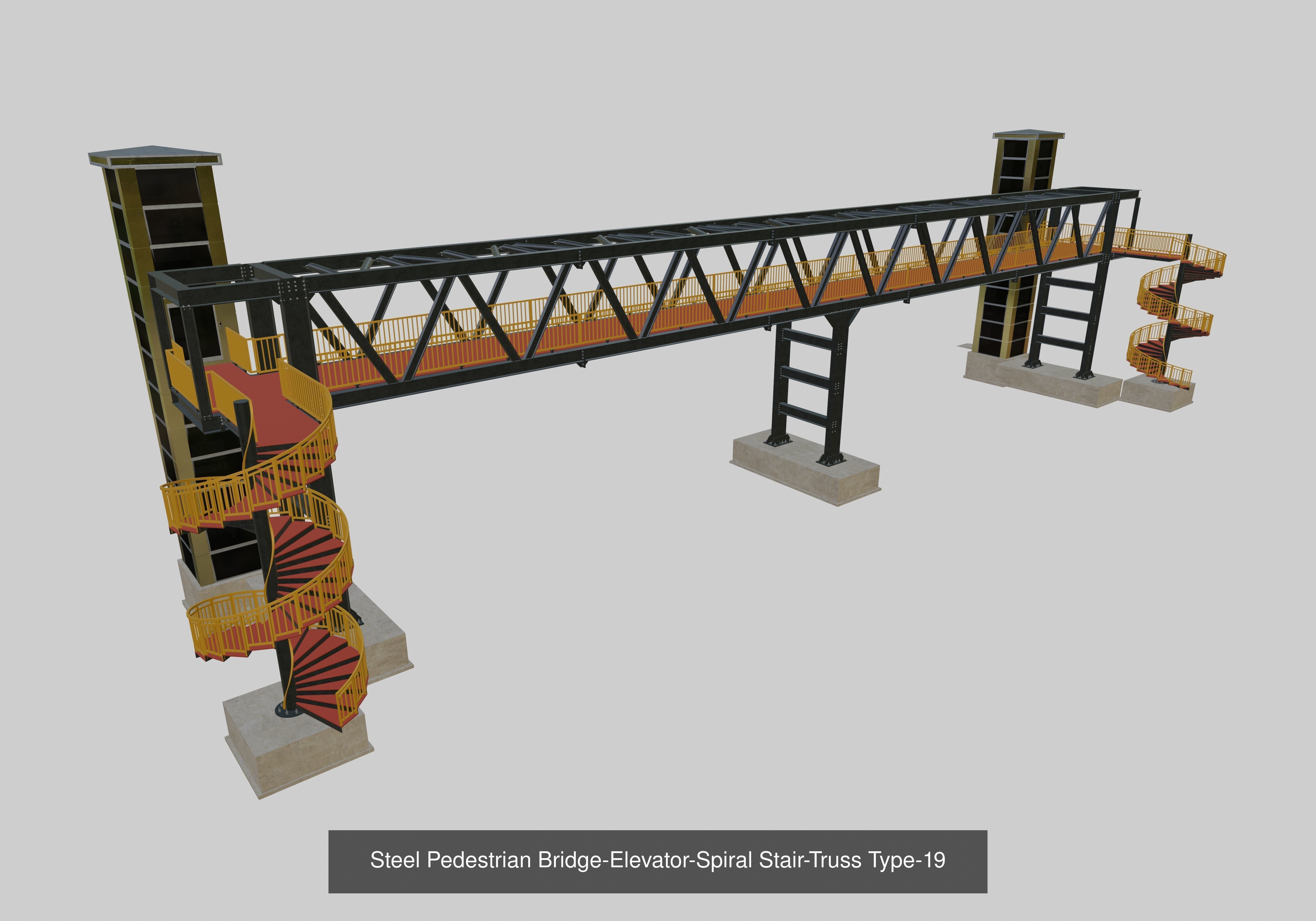 Steel Pedestrian Bridge Collection _21