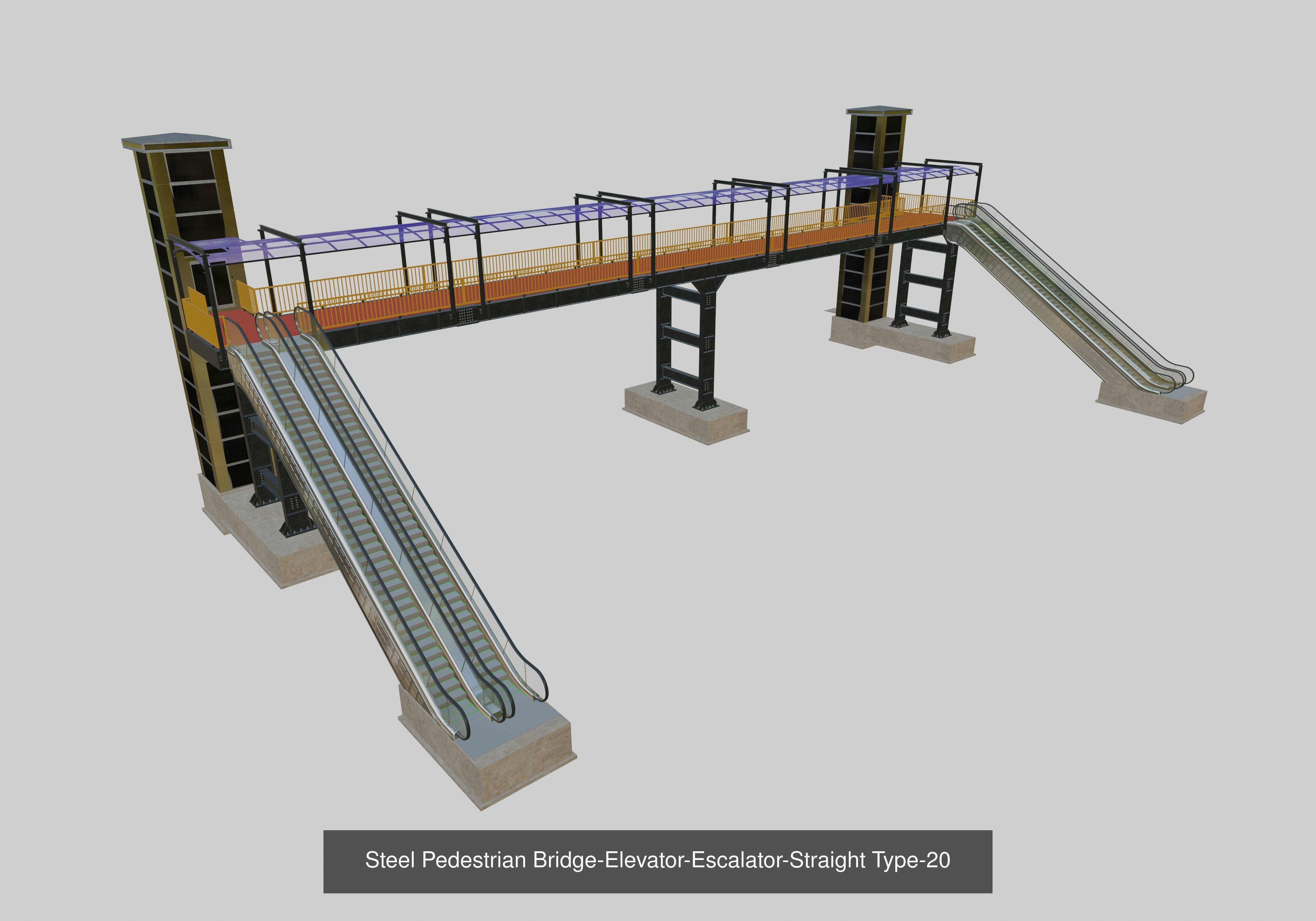 Steel Pedestrian Bridge Collection _22