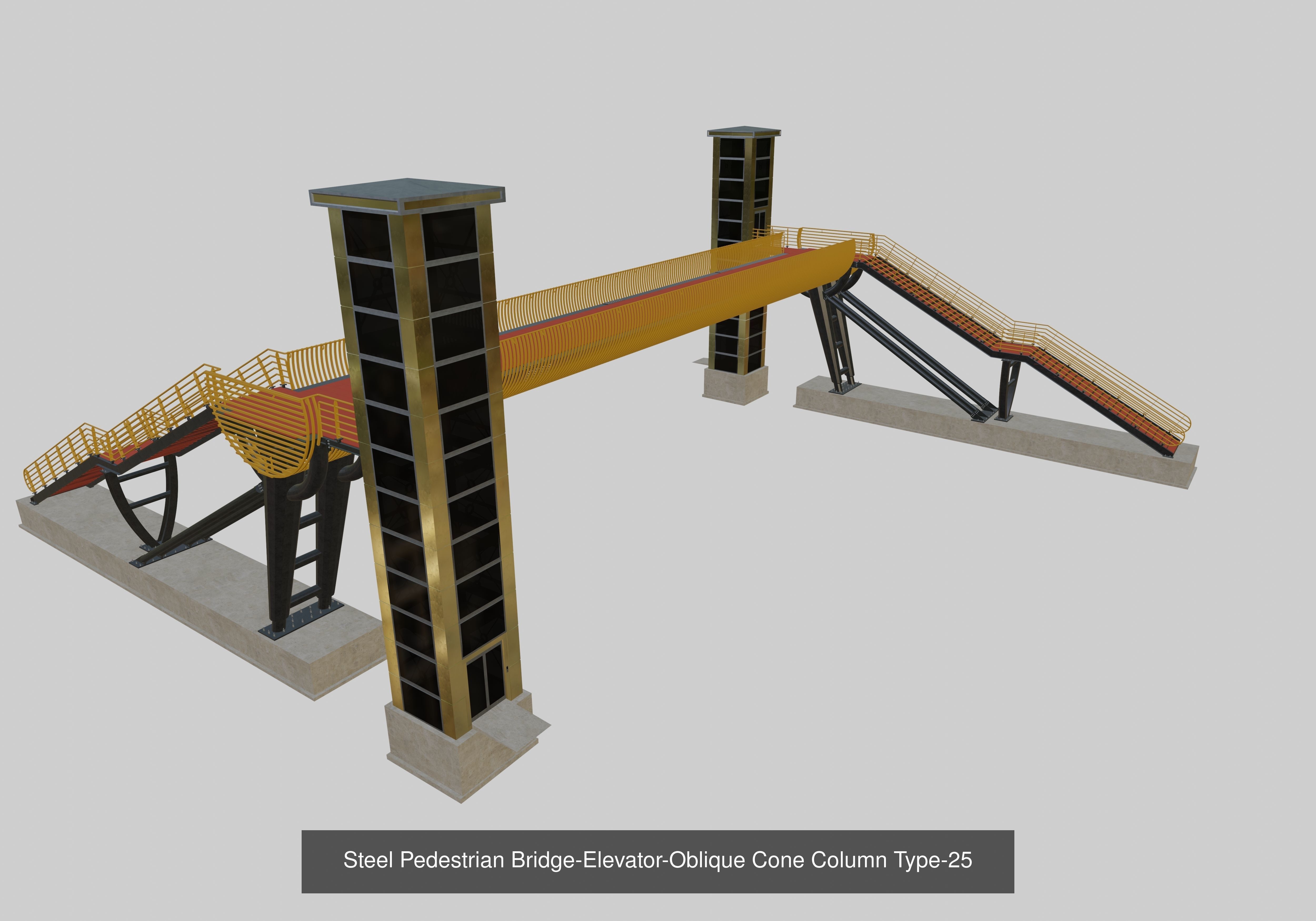 Steel Pedestrian Bridge Collection _27