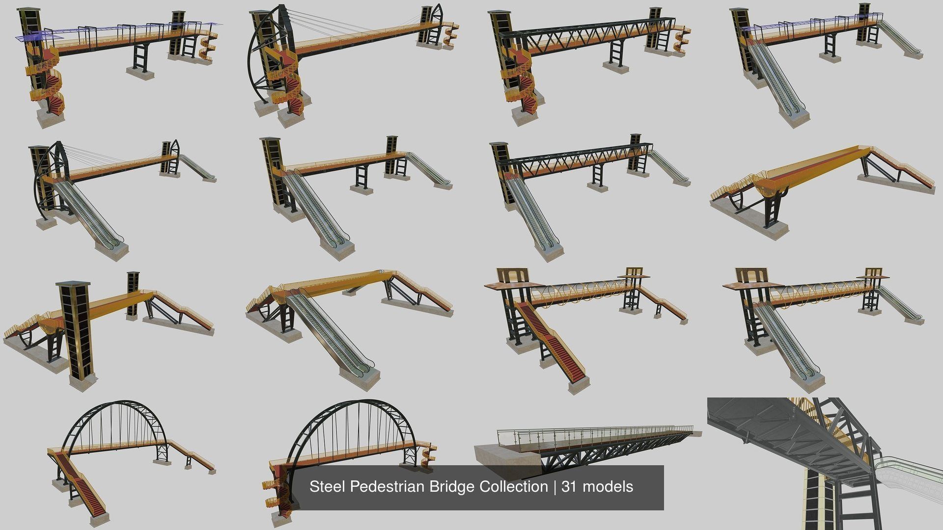 Steel Pedestrian Bridge Collection _2