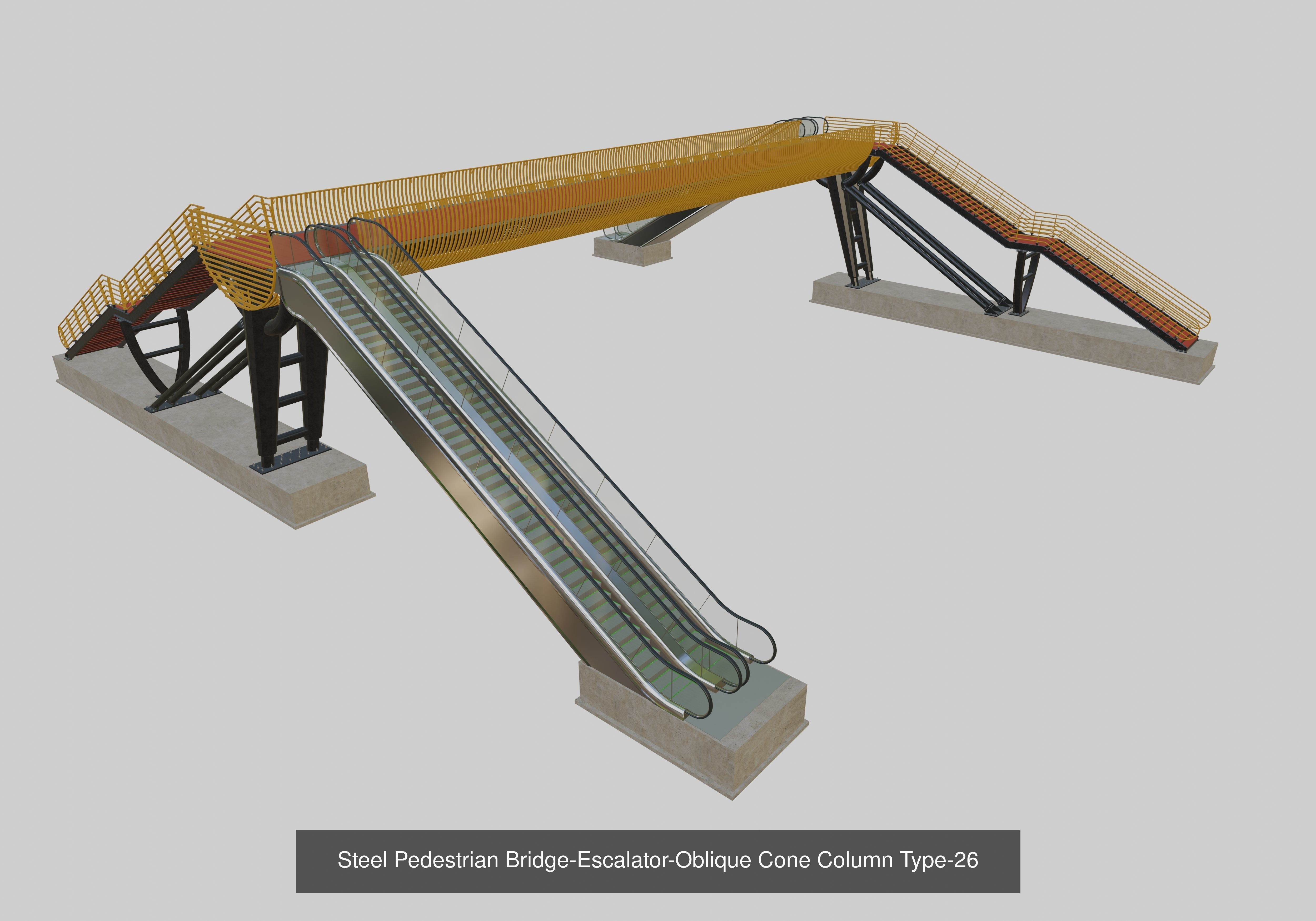 Steel Pedestrian Bridge Collection _28