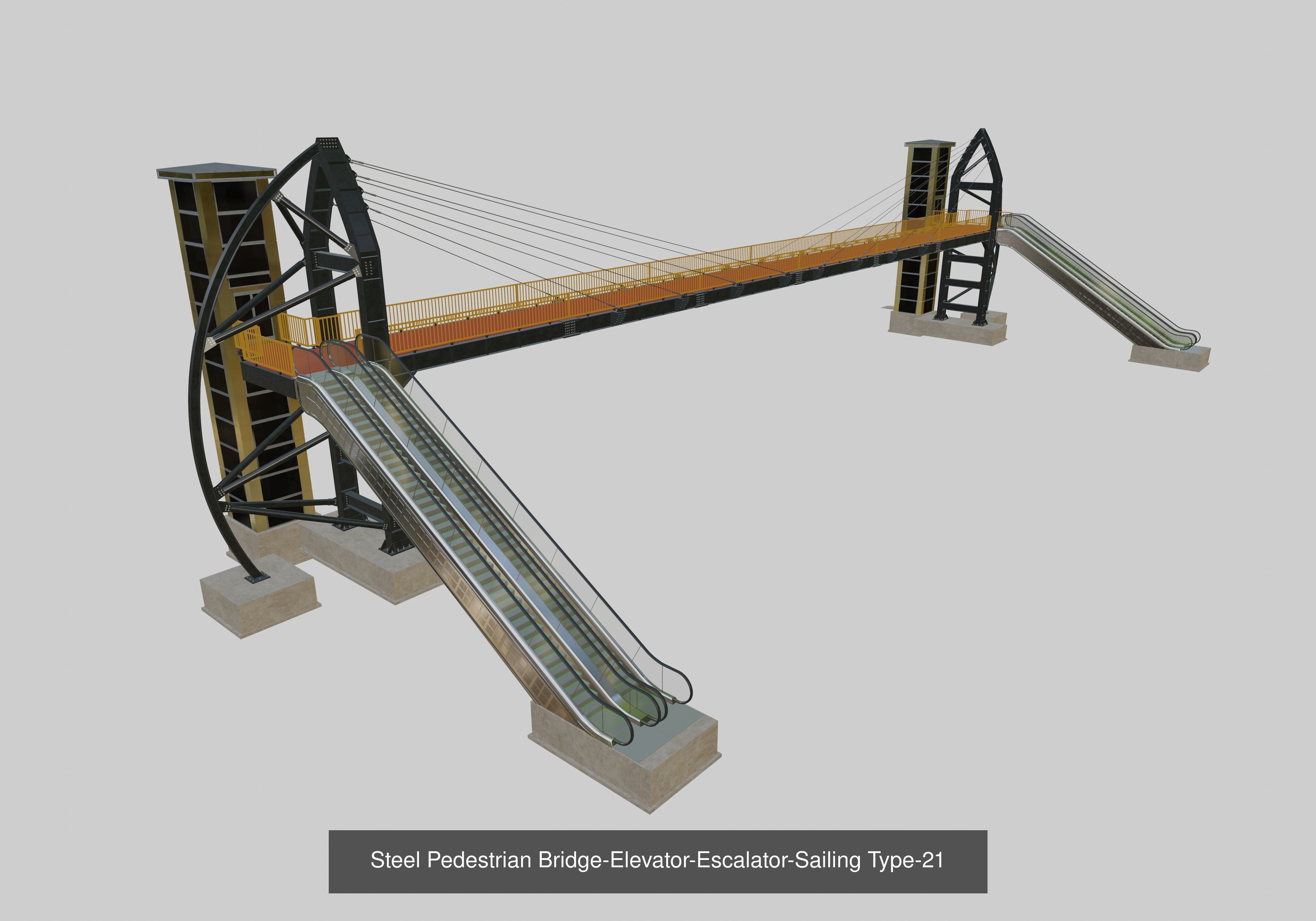 Steel Pedestrian Bridge Collection _23