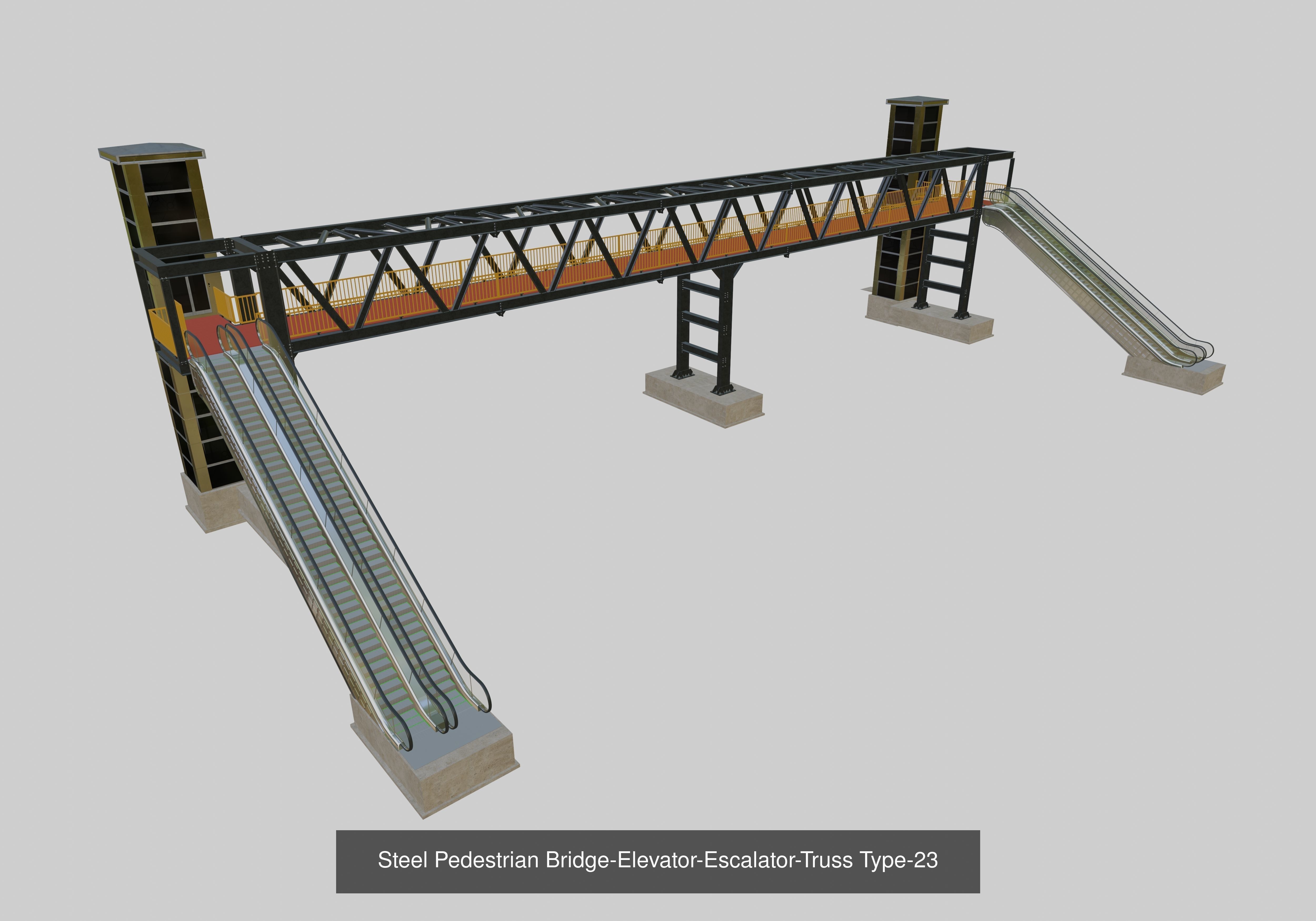 Steel Pedestrian Bridge Collection _25