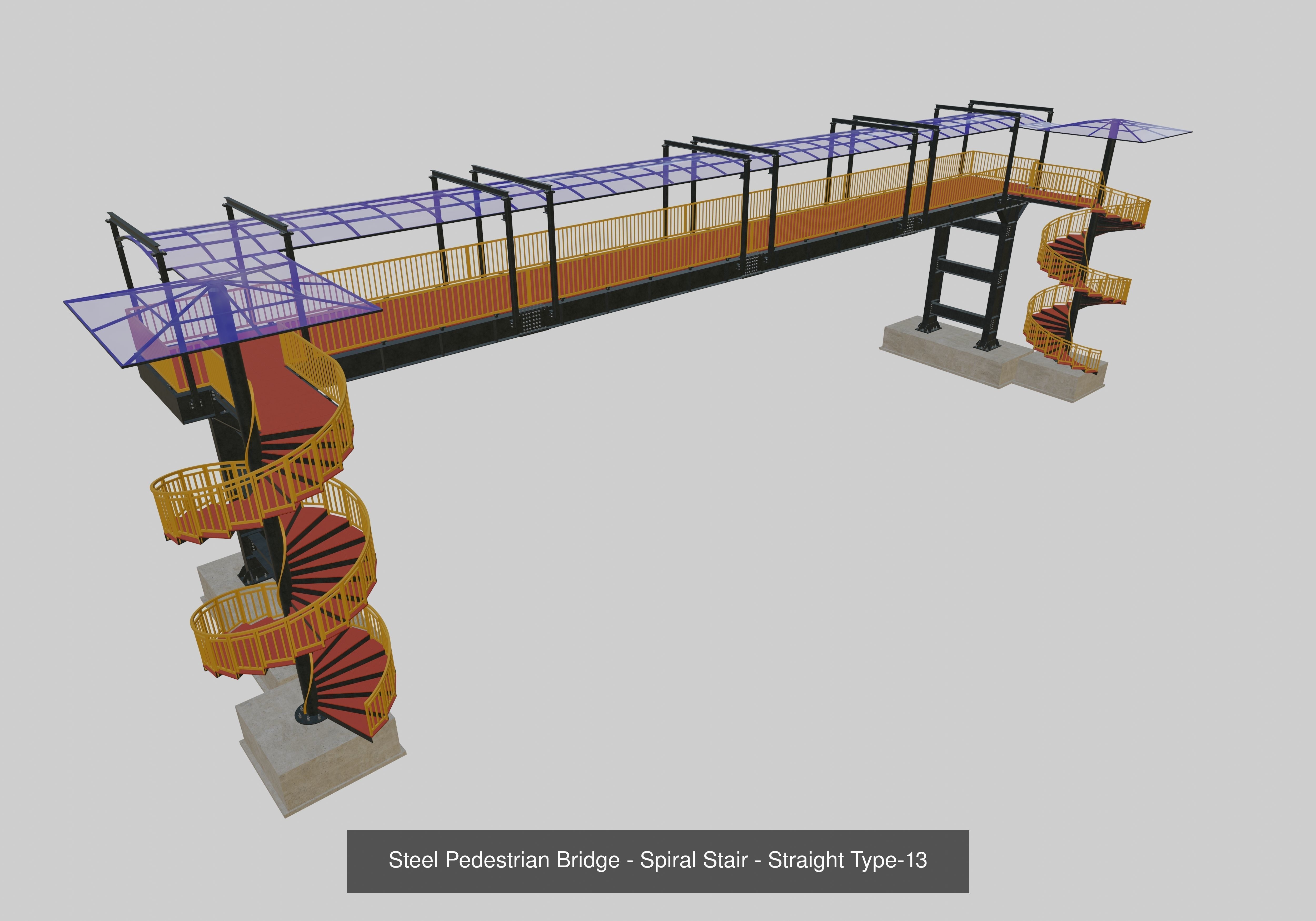 Steel Pedestrian Bridge Collection _15