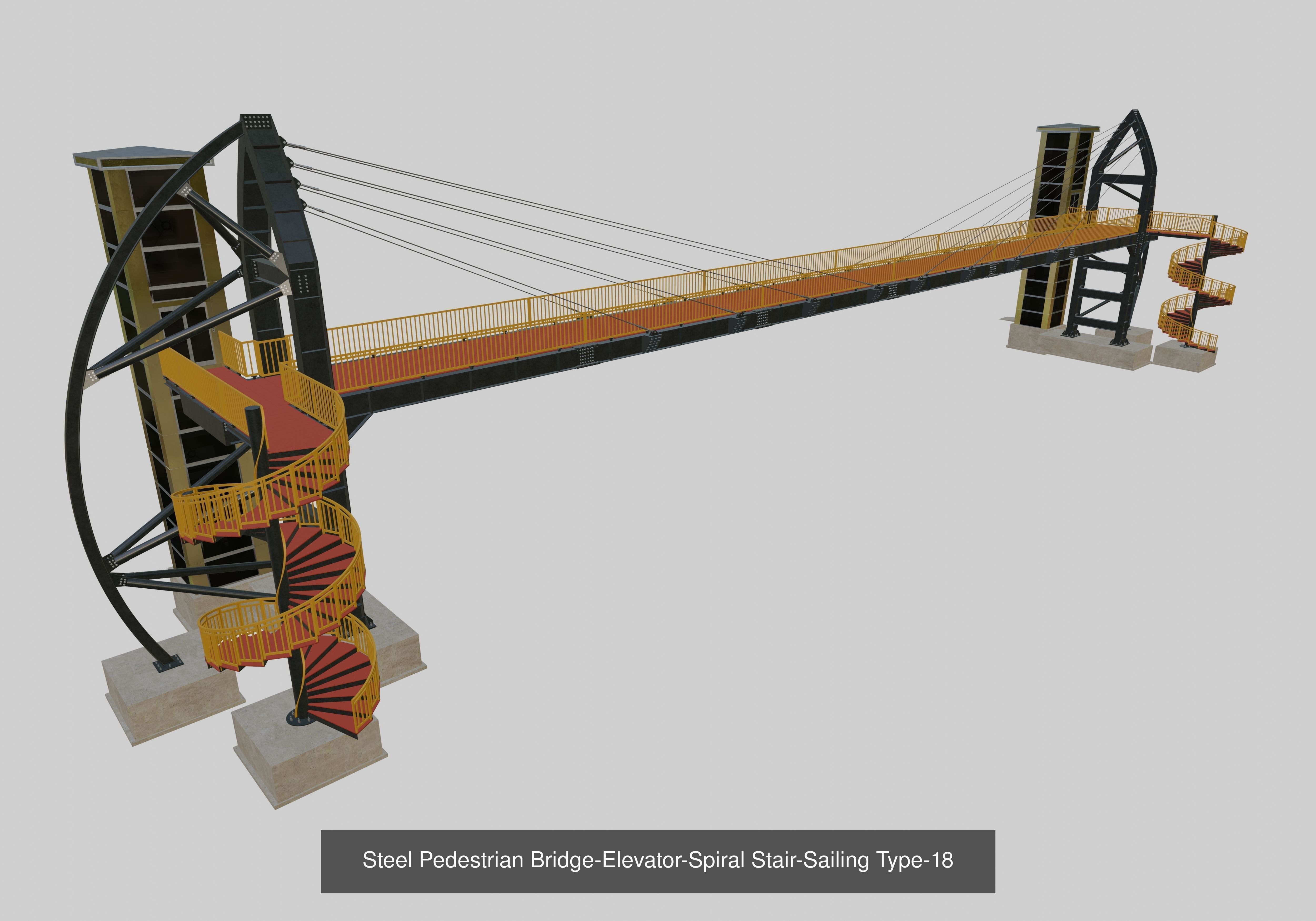 Steel Pedestrian Bridge Collection _20