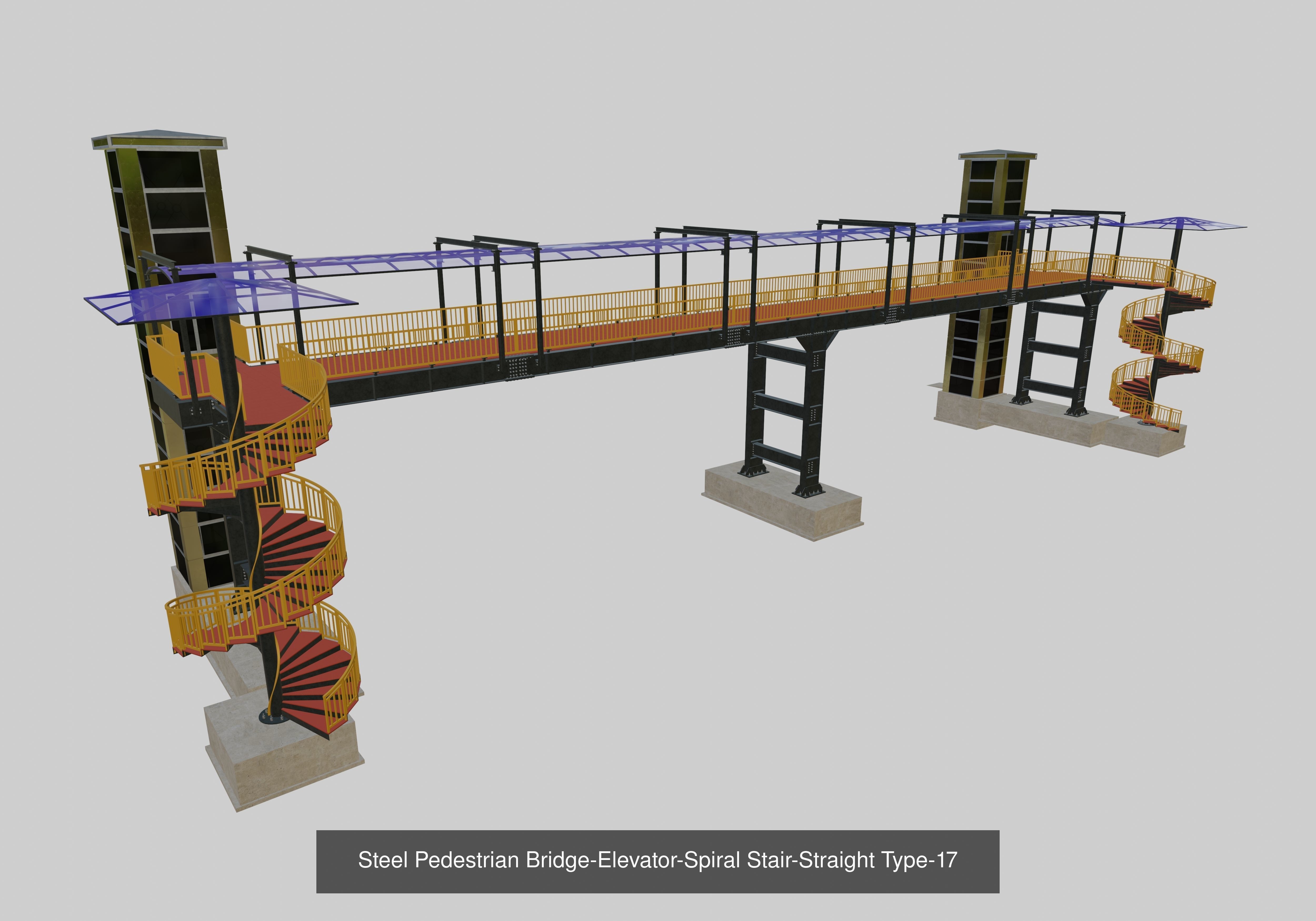 Steel Pedestrian Bridge Collection _19