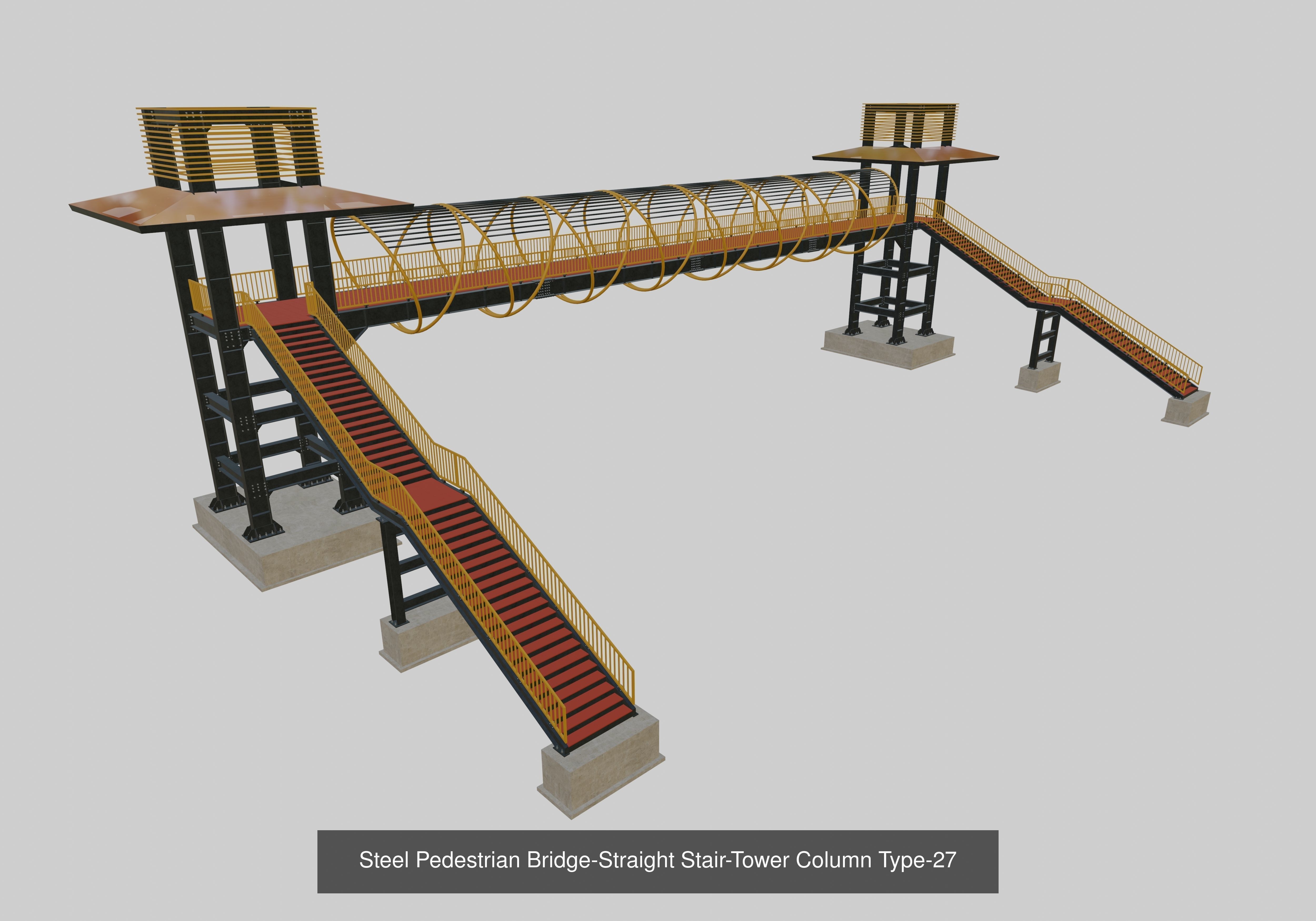 Steel Pedestrian Bridge Collection _29