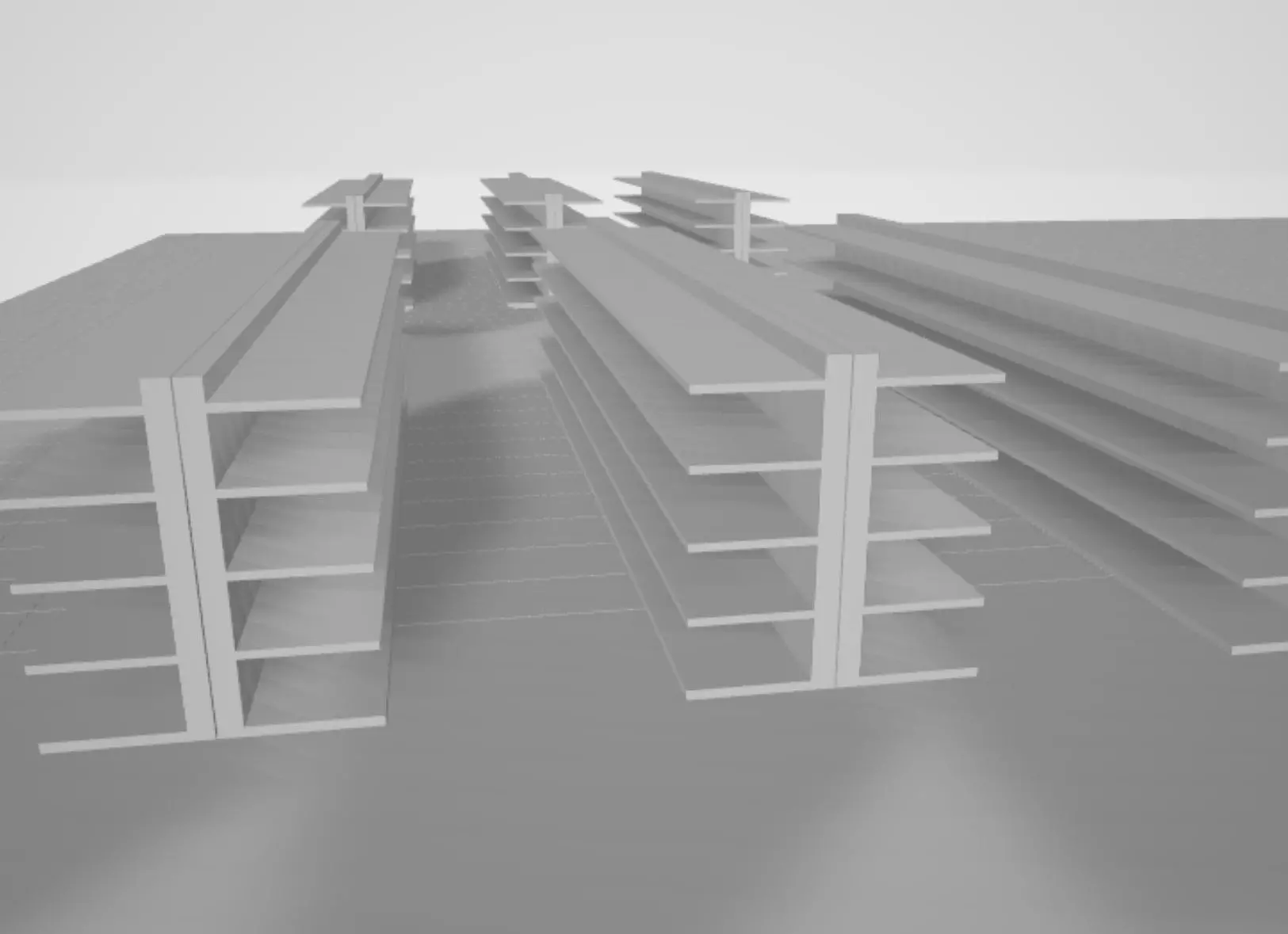 Supermarket shelving Free 3D model