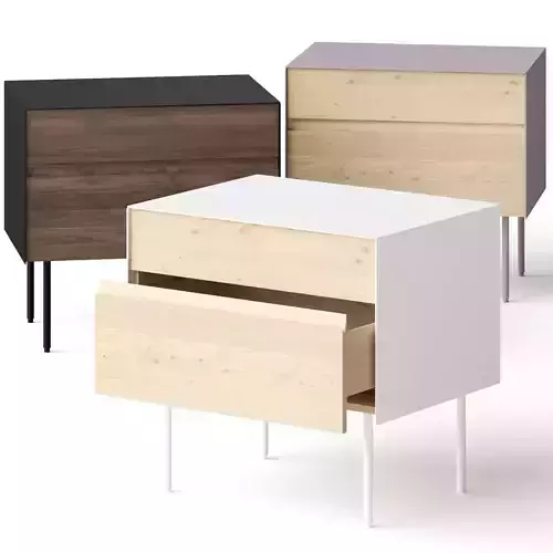 BLU DOT Clad Nightstand Bedside Table 3D model