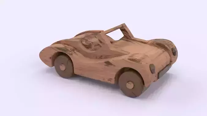 Wood toy car