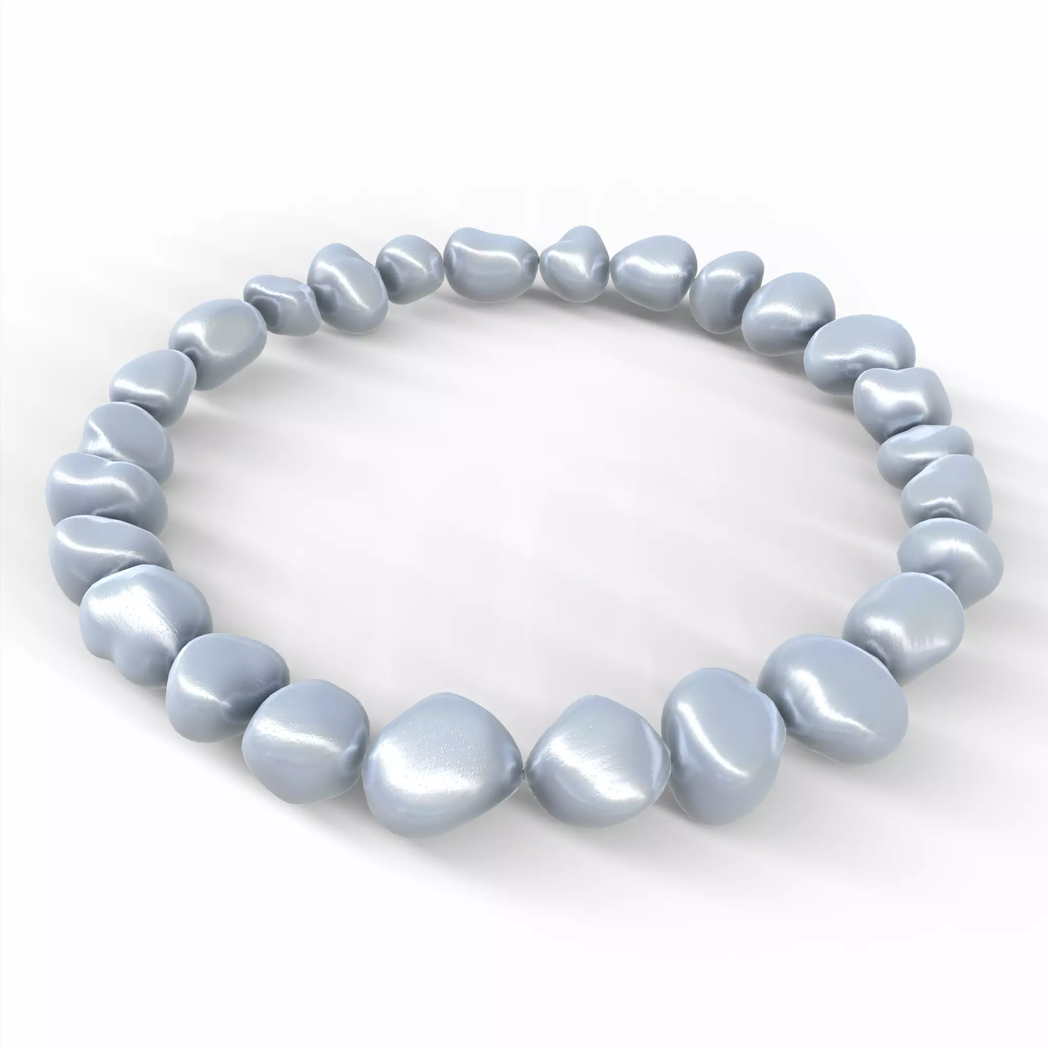 Pearl Bracelet Blue - VR-AR GameReady PBR Low-poly 3D model_0