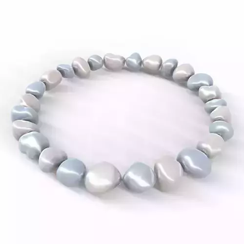 Pearl Bracelet Blue and White - VR-AR GameReady PBR Low-poly 3D model