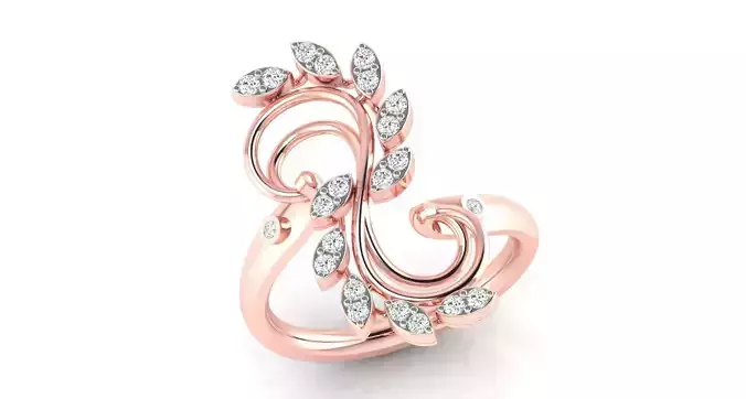 Solitaire Engagement Wedding Ring Cluster Flower Ring