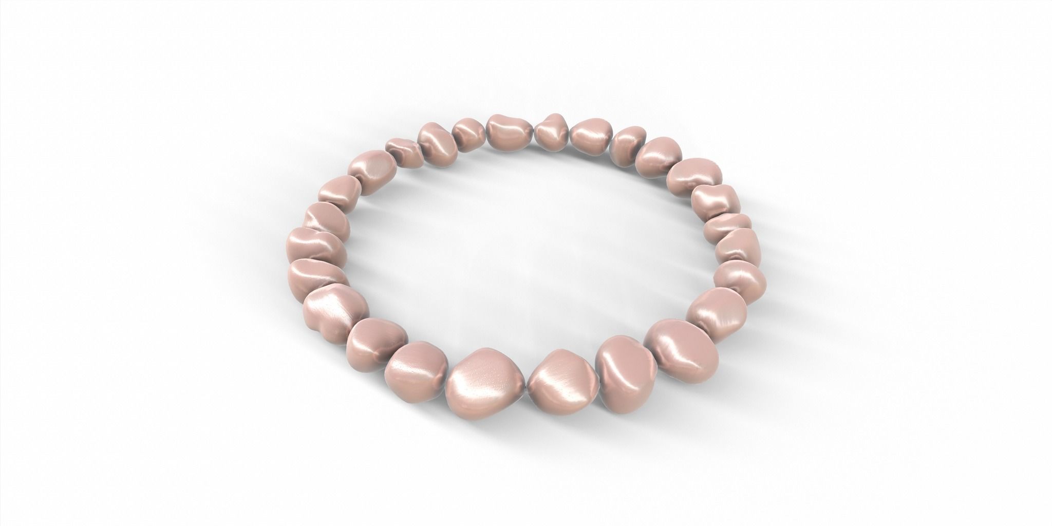 Pearl Bracelet Pink - VR-AR GameReady PBR Low-poly 3D model_2