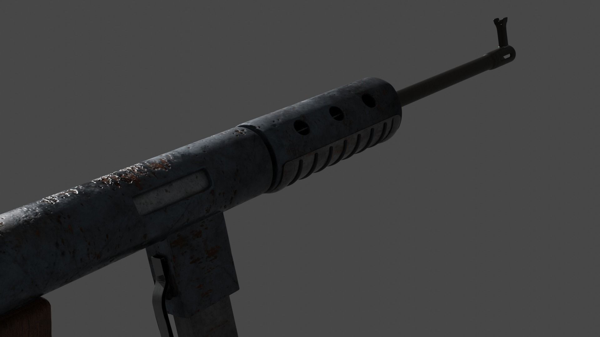 Rusty SMG 3D model_3