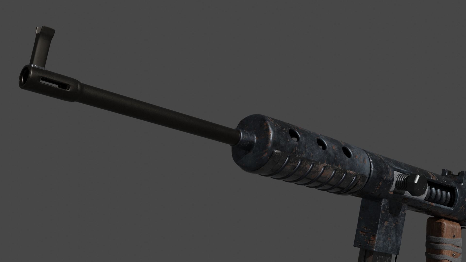 Rusty SMG 3D model_4