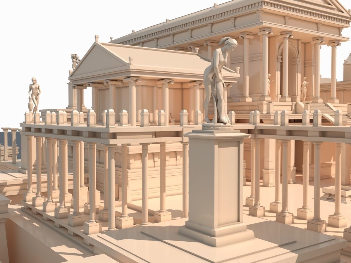 Roman Temple 3D model_13