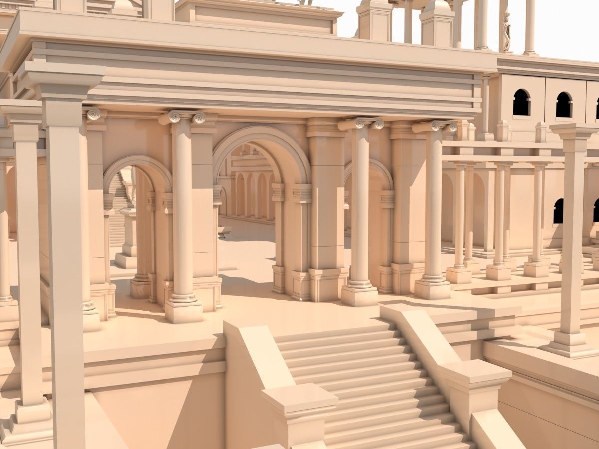 Roman Temple 3D model_9