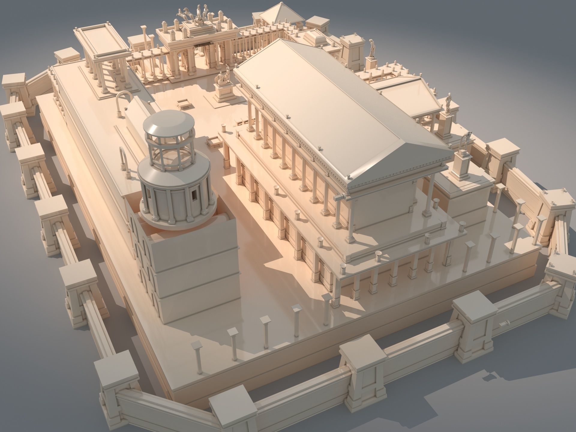 Roman Temple 3D model_5